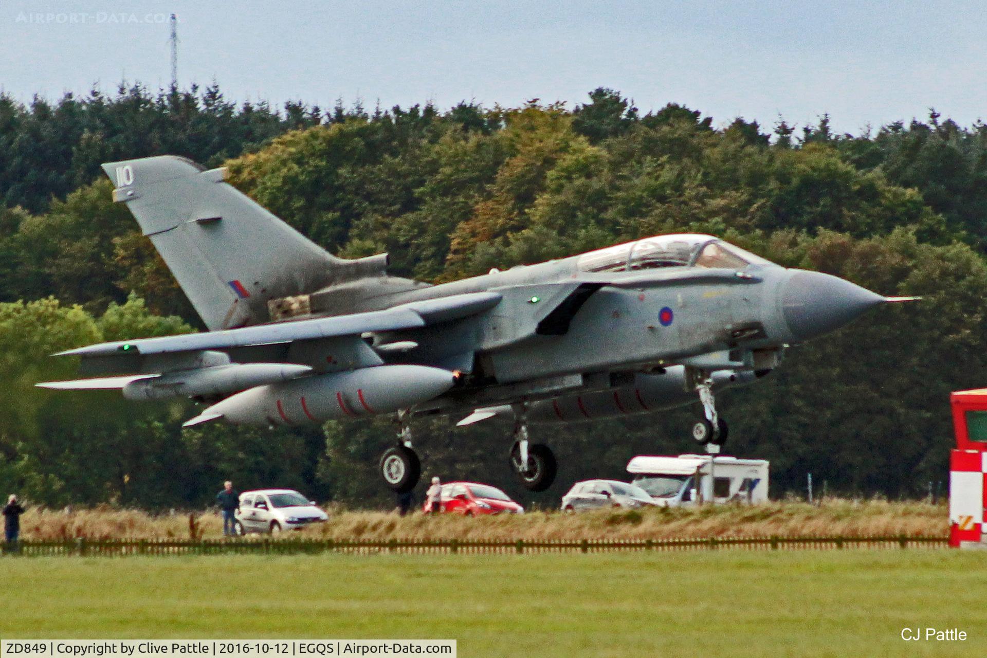 ZD849, 1985 Panavia Tornado GR.4 C/N 444/BS147/3202, In action during Exercise Joint Warrior 16-2 at RAF Lossiemouth EGQS