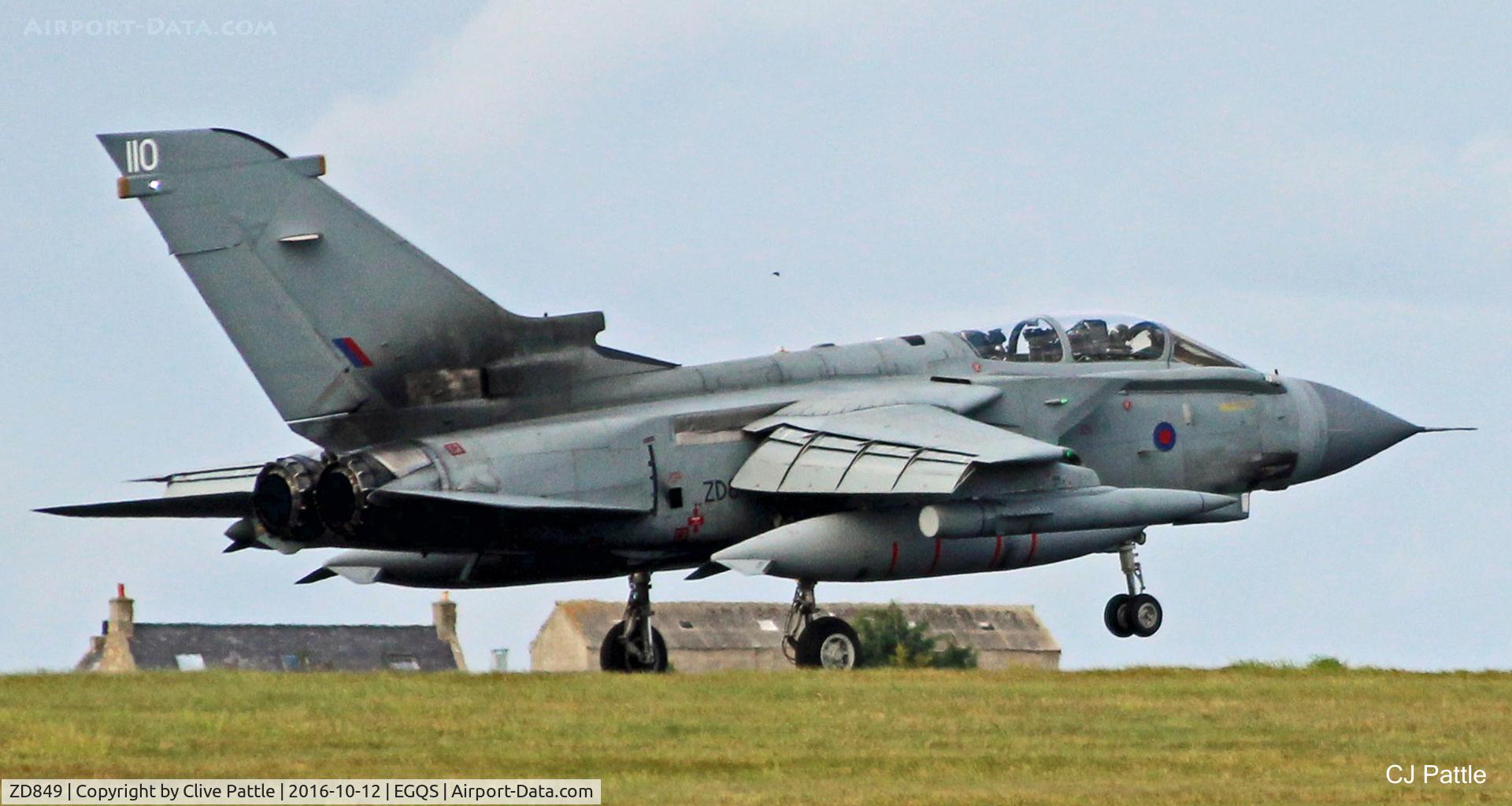 ZD849, 1985 Panavia Tornado GR.4 C/N 444/BS147/3202, In action during Exercise Joint Warrior 16-2 at RAF Lossiemouth EGQS