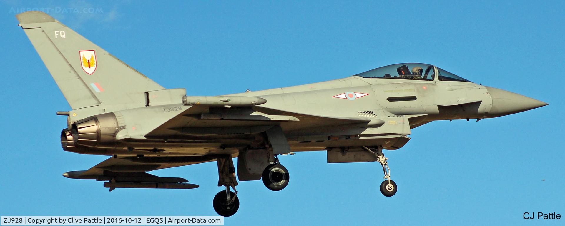 ZJ928, 2006 Eurofighter EF-2000 Typhoon FGR4 C/N 0094/BS019, Coded 'FQ' with No.1 Sqn RAF - In action during Exercise Joint Warrior 16-2 at RAF Lossiemouth EGQS