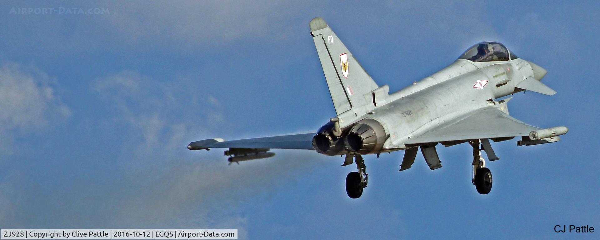 ZJ928, 2006 Eurofighter EF-2000 Typhoon FGR4 C/N 0094/BS019, Coded 'FQ' with No.1 Sqn RAF - In action during Exercise Joint Warrior 16-2 at RAF Lossiemouth EGQS