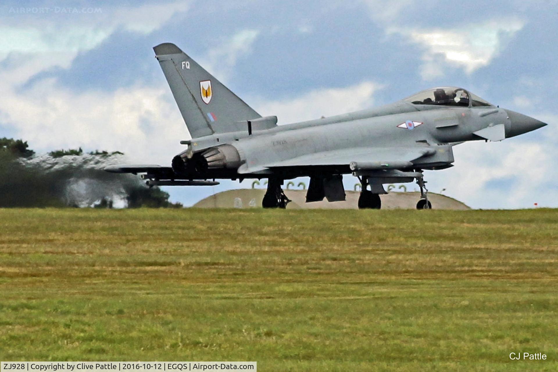 ZJ928, 2006 Eurofighter EF-2000 Typhoon FGR4 C/N 0094/BS019, Coded 'FQ' with No.1 Sqn RAF - In action during Exercise Joint Warrior 16-2 at RAF Lossiemouth EGQS