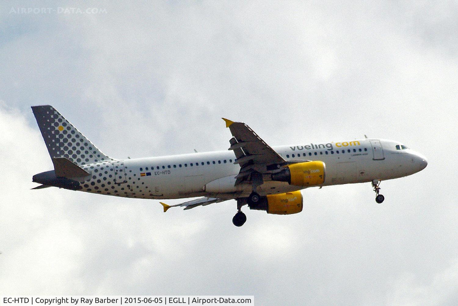 EC-HTD, 2001 Airbus A320-214 C/N 1550, Airbus A320-214 [1550] (Vueling Airlines) Home~G 05/06/2015. On approach 27L.
