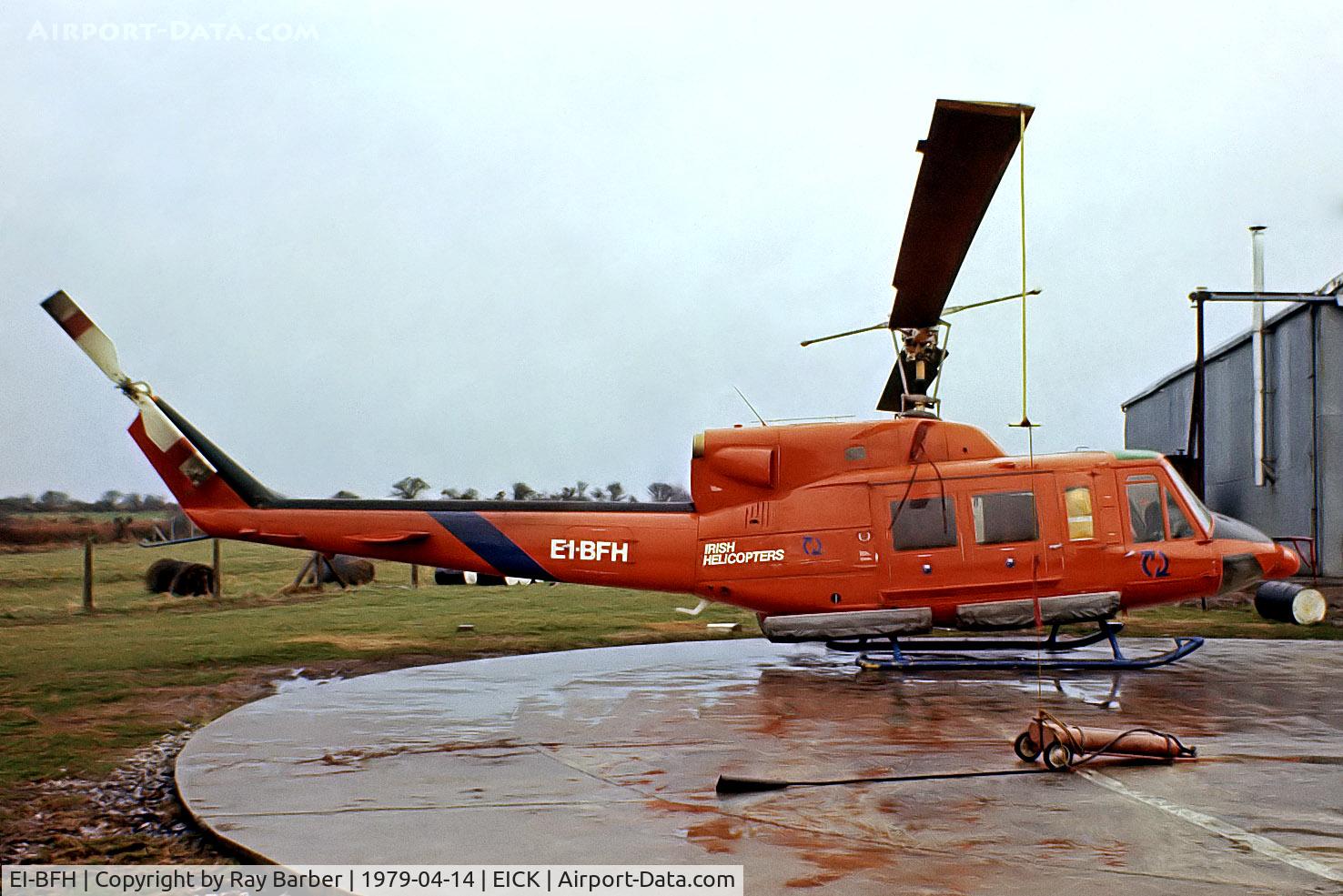 EI-BFH, 1978 Bell 212 C/N 30878, Bell Helicopters 212 [30878] (Irish Helicopters) Cork~EI 14/04/1979. From a slide.