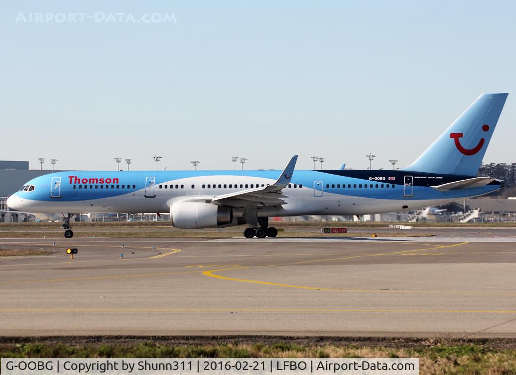 G-OOBG, 1999 Boeing 757-236 C/N 29942, Ready for departure rwy 14L