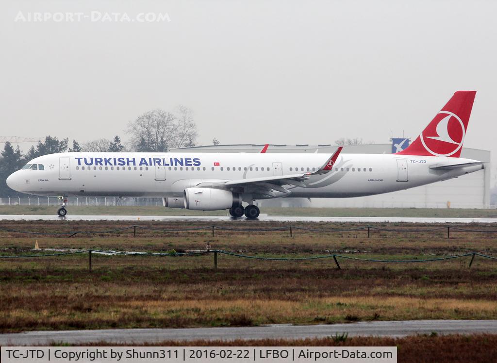 TC-JTD, 2015 Airbus A321-231 C/N 6822, Ready for departure from rwy 32R