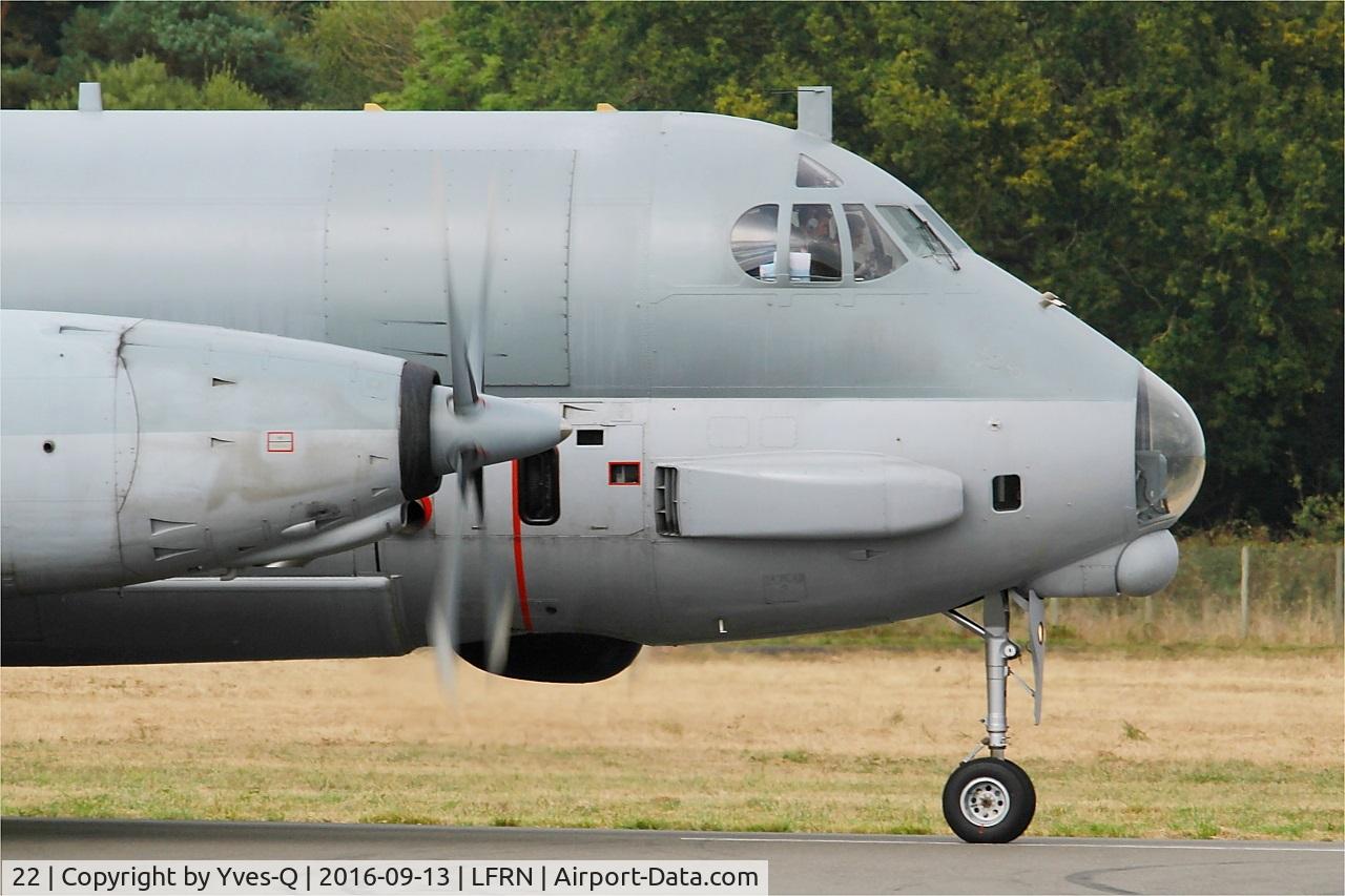 22, Dassault ATL-2 Atlantique 2 C/N 22, Dassault-Breguet ATL2, Holding point rwy 10, Rennes St Jacques airport (LFRN-RNS)
