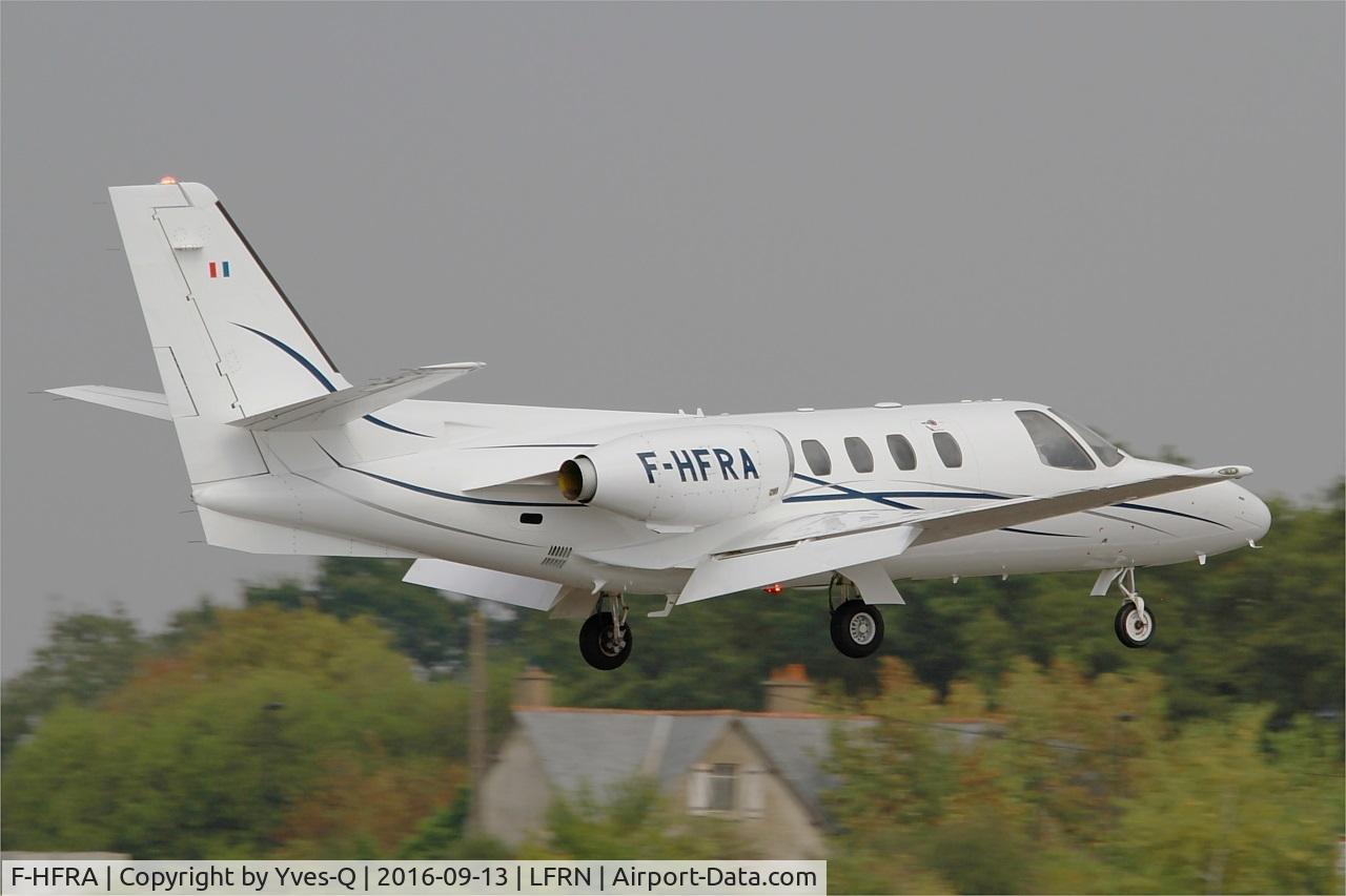 F-HFRA, 1978 Cessna 501 Citation I/SP C/N 501-0044, Cessna 501 Citation, On final rwy 10, Rennes St Jacques airport (LFRN-RNS)