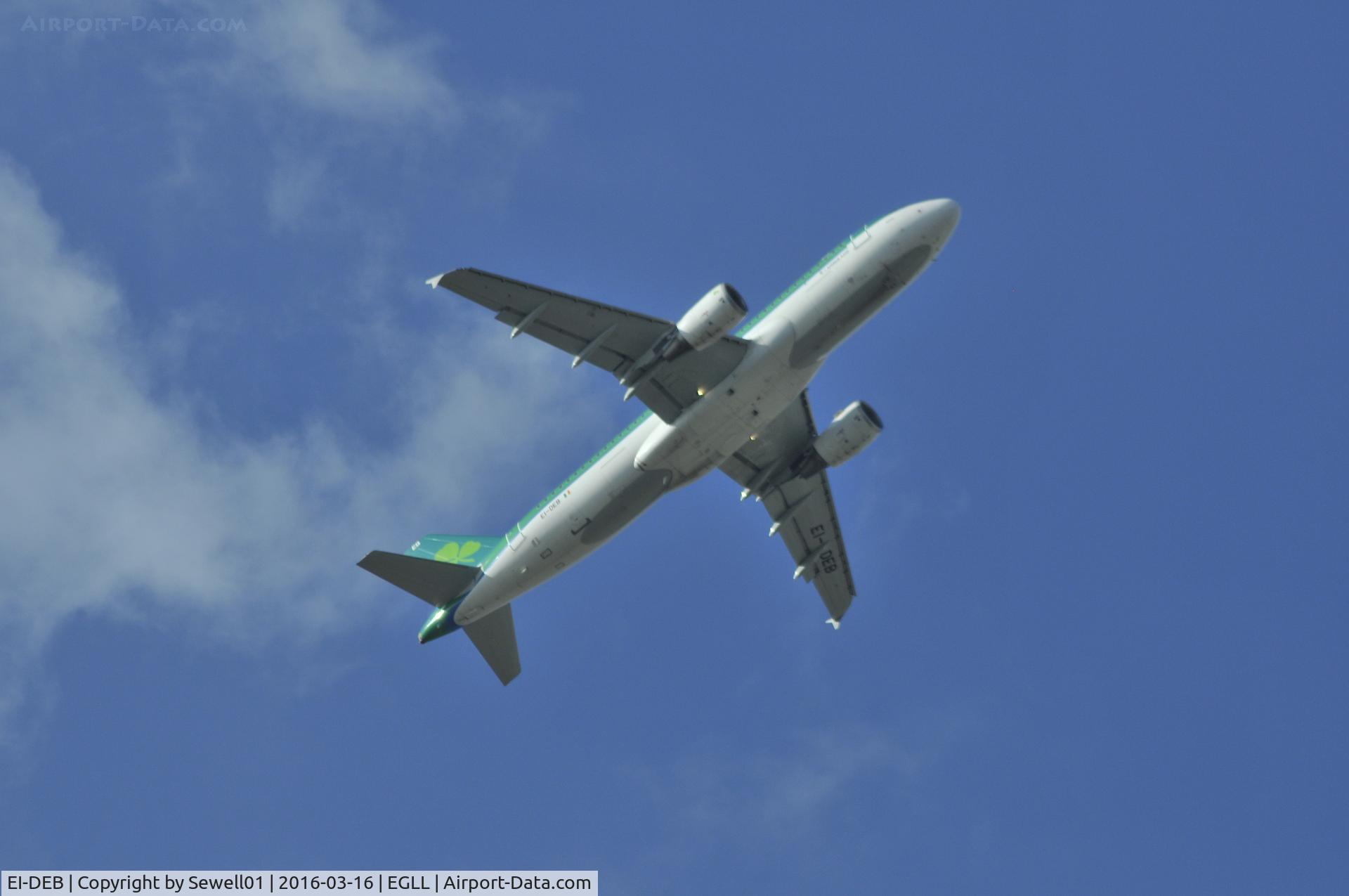 EI-DEB, 2004 Airbus A320-214 C/N 2206, Departing LHR
