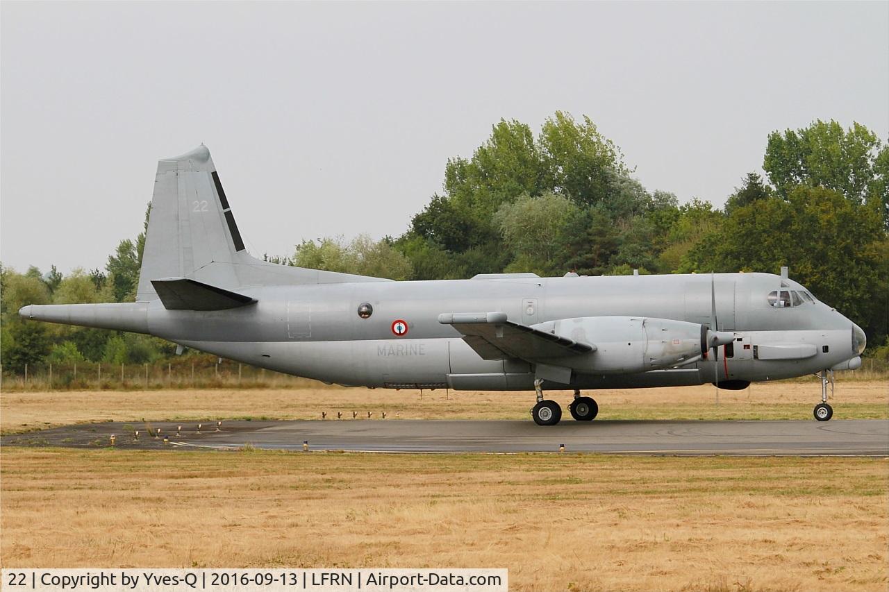22, Dassault ATL-2 Atlantique 2 C/N 22, Dassault-Breguet ATL2, Holding point rwy 10, Rennes St Jacques airport (LFRN-RNS)