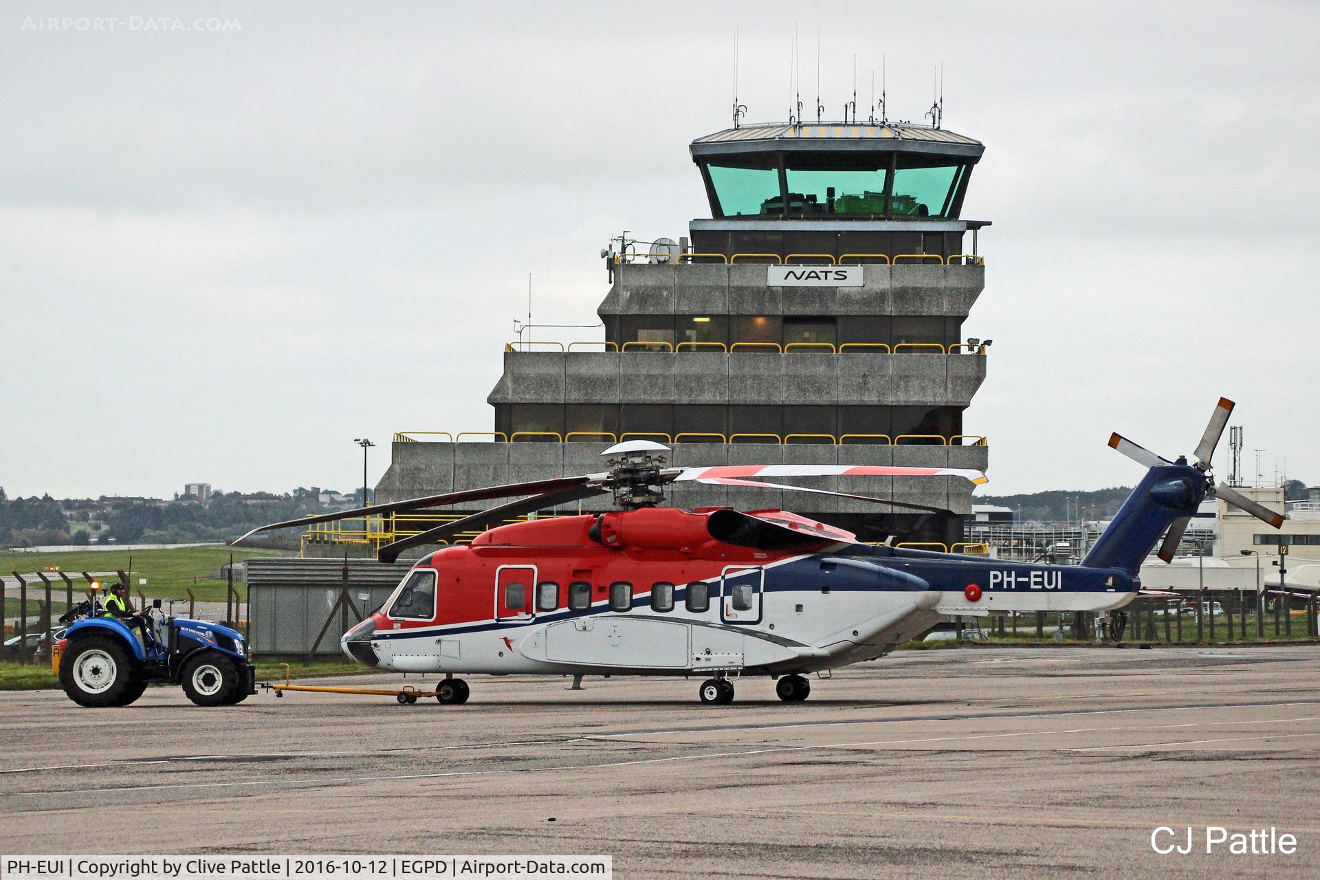 PH-EUI, 2006 Sikorsky S-92A C/N 920046, Under tow at ABZ