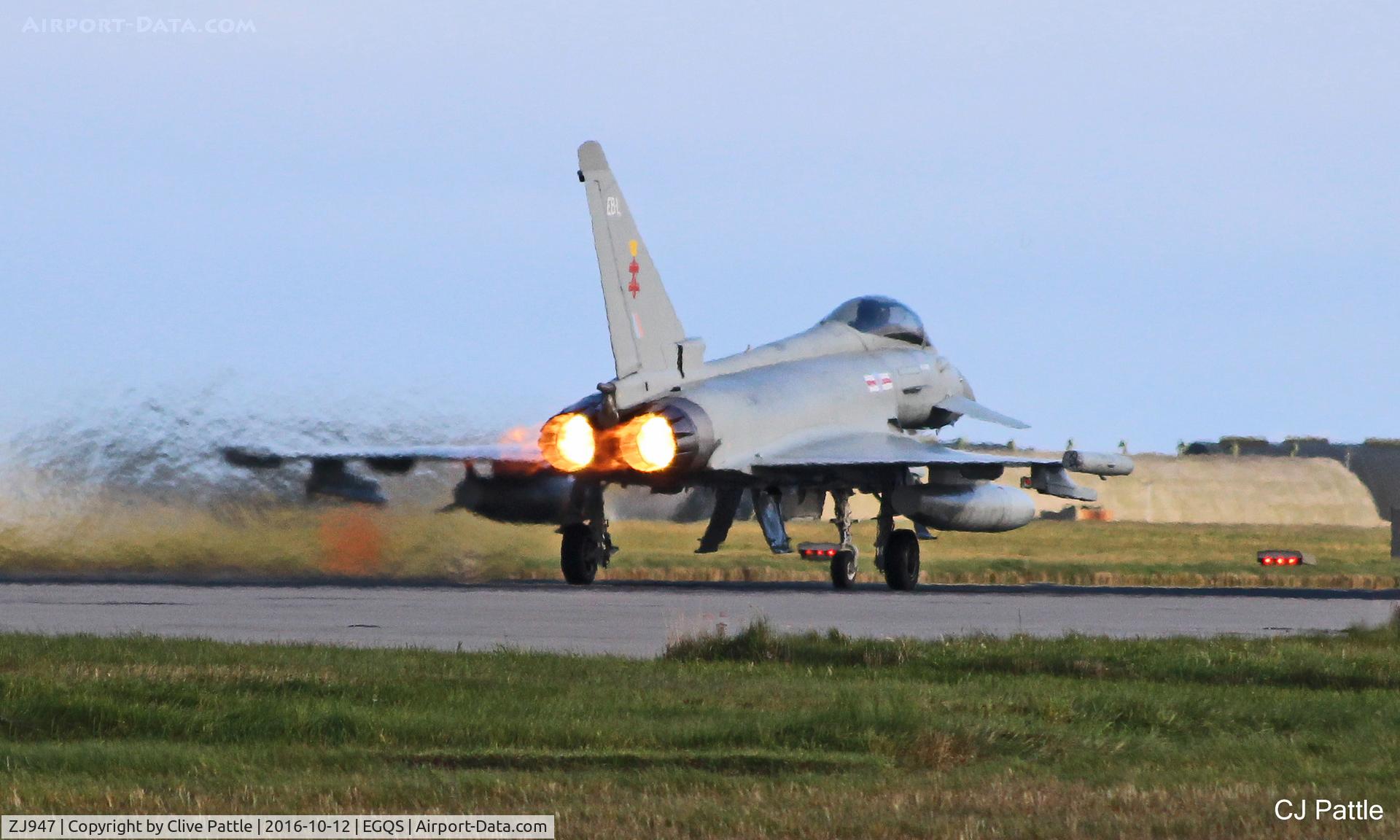 ZJ947, 2008 Eurofighter EF-2000 Typhoon FGR4 C/N 0159/BS040, Coded EB-L with No.41(R) TES from RAF Coningsby -  Seen in action at RAF Lossiemouth EGQS during Ex Joint Warrior 16-2