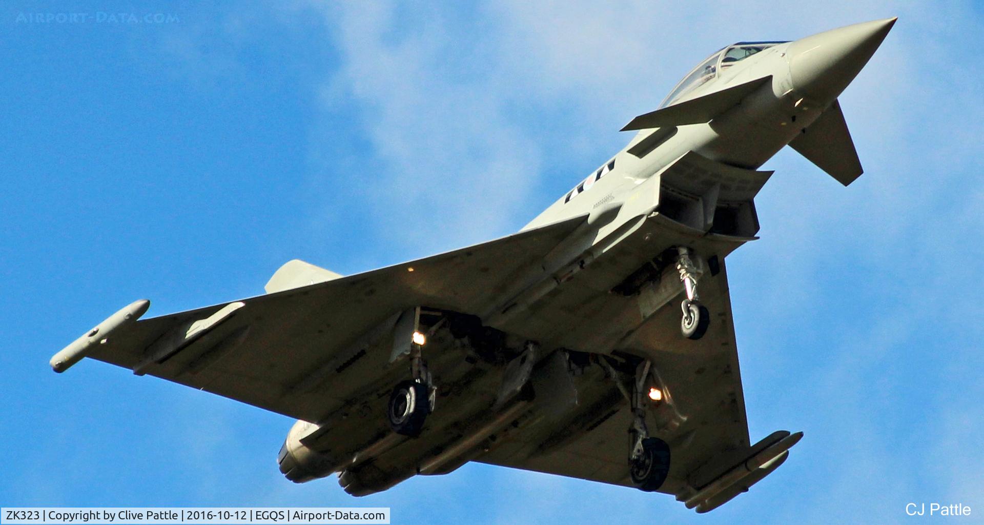 ZK323, 2011 Eurofighter EF-2000 Typhoon FGR4 C/N BS084/322, Coded 'C' with No.2 (AC) Sqn RAF -  Seen in action at RAF Lossiemouth EGQS during Ex Joint Warrior 16-2