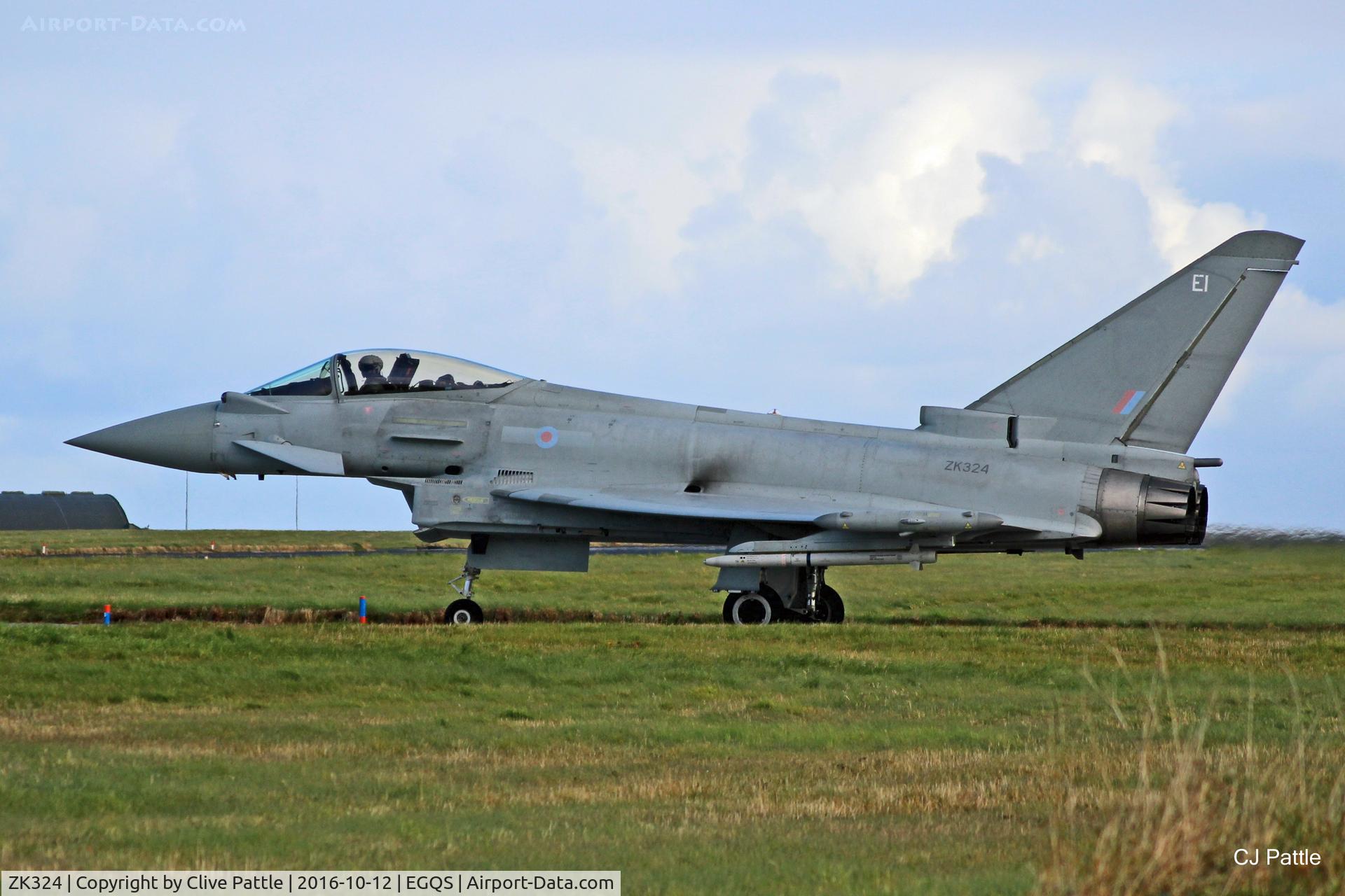 ZK324, 2011 Eurofighter EF-2000 Typhoon FGR4 C/N BS085/324, Coded 'EI' with the resident 6 Sqn RAF -  Seen in action at RAF Lossiemouth EGQS during Ex Joint Warrior 16-2