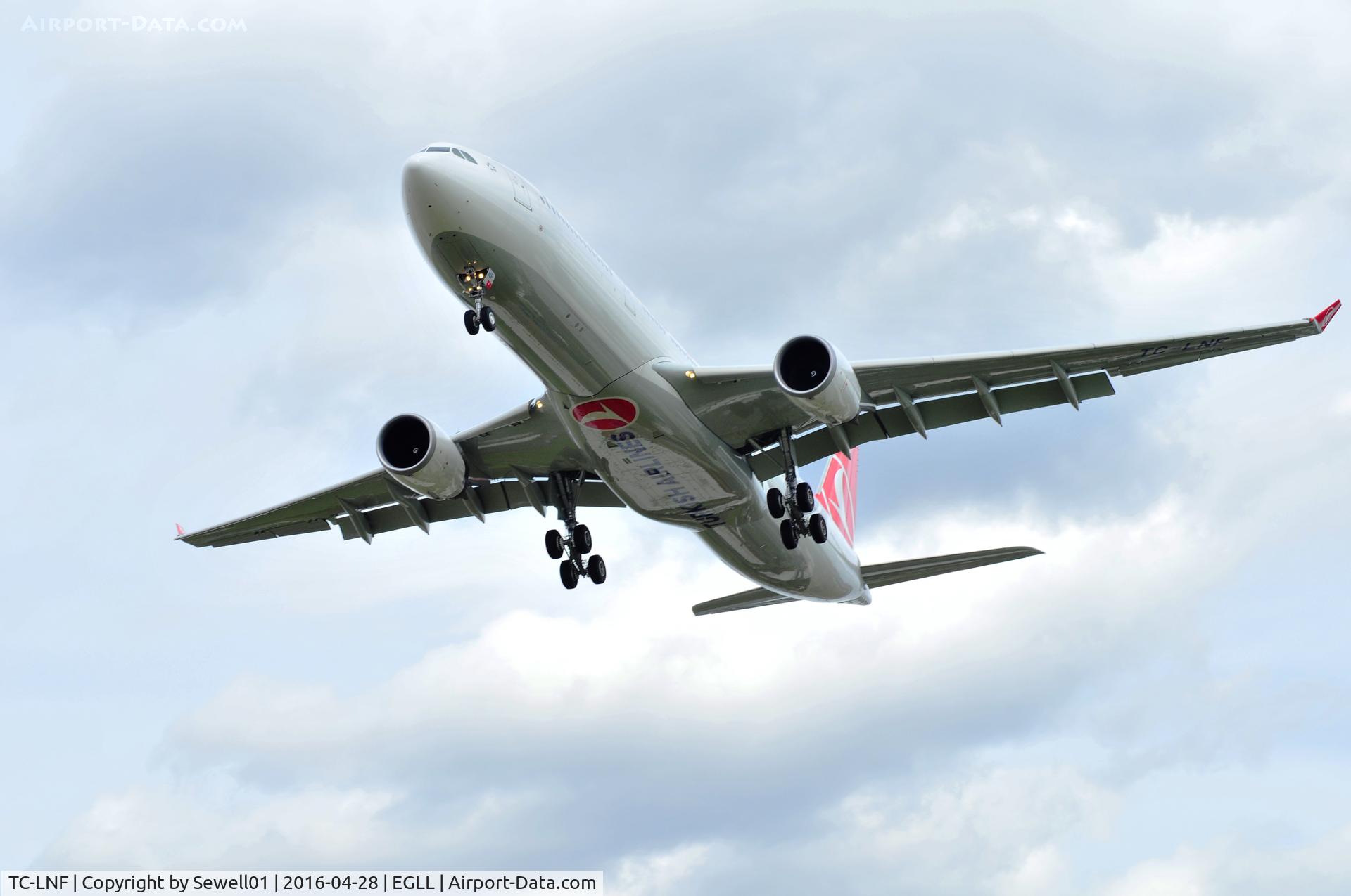 TC-LNF, 2016 Airbus A330-303 C/N 1713, Landing at LHR