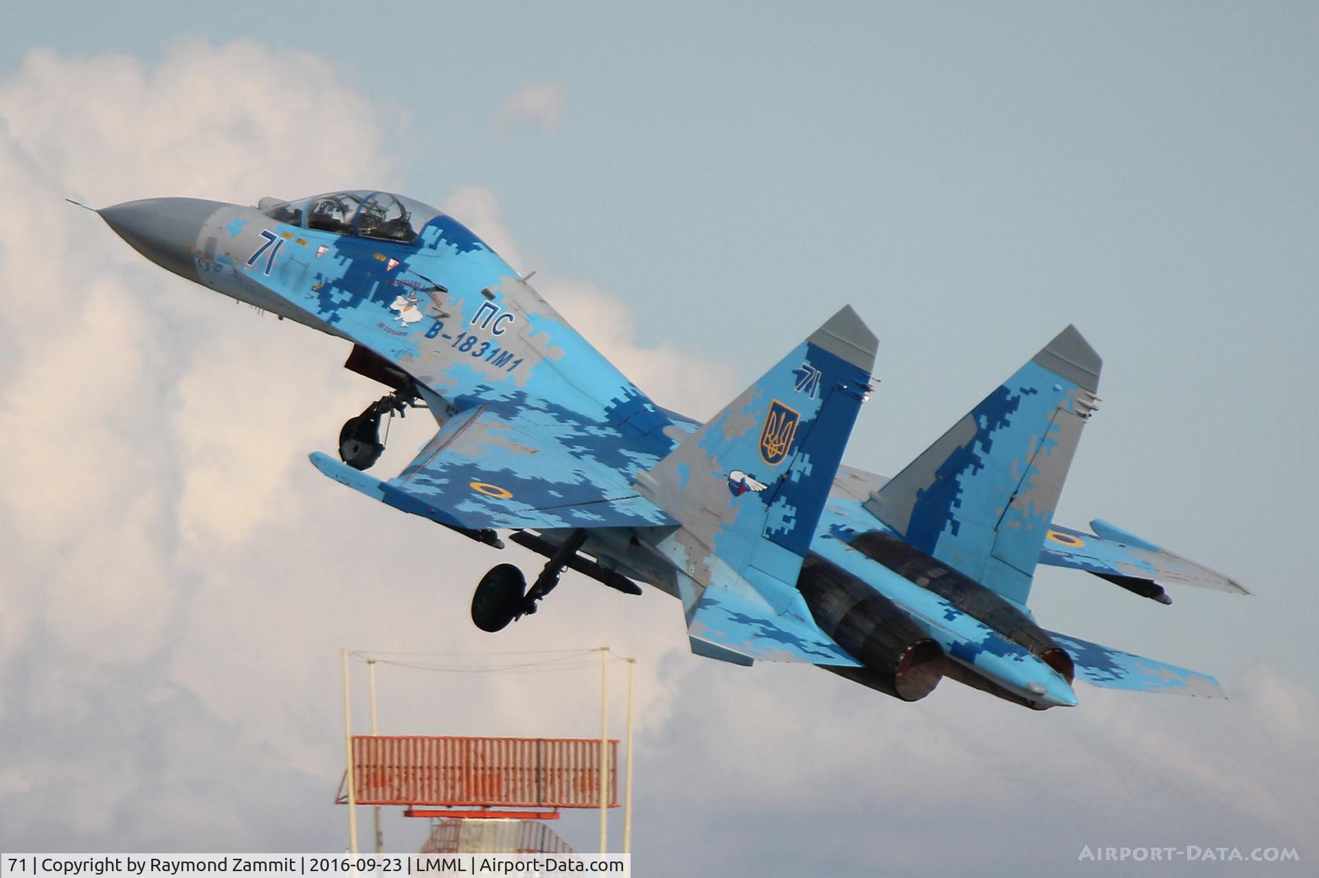 71, Sukhoi Su-27UBM1 C/N 96310424043, Sukhoi SU-27UBM1 Flanker 71 Ukranian Air Force