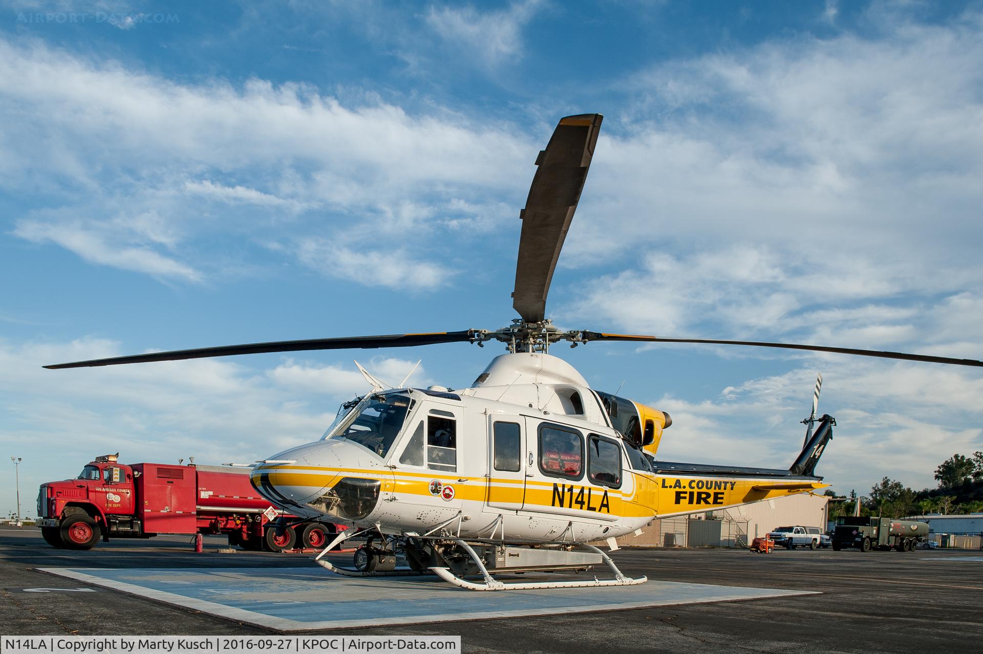 N14LA, 2005 Bell 412EP C/N 36393, On Standby