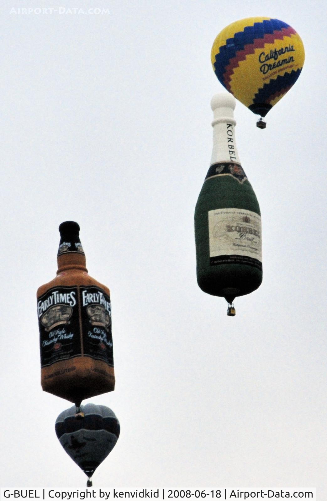 G-BUEL, 1992 Thunder And Colt Ltd COLT BOTTLE 11 C/N 2141, Lifting off at the 1996 Albuquerque Balloon Fiesta.
