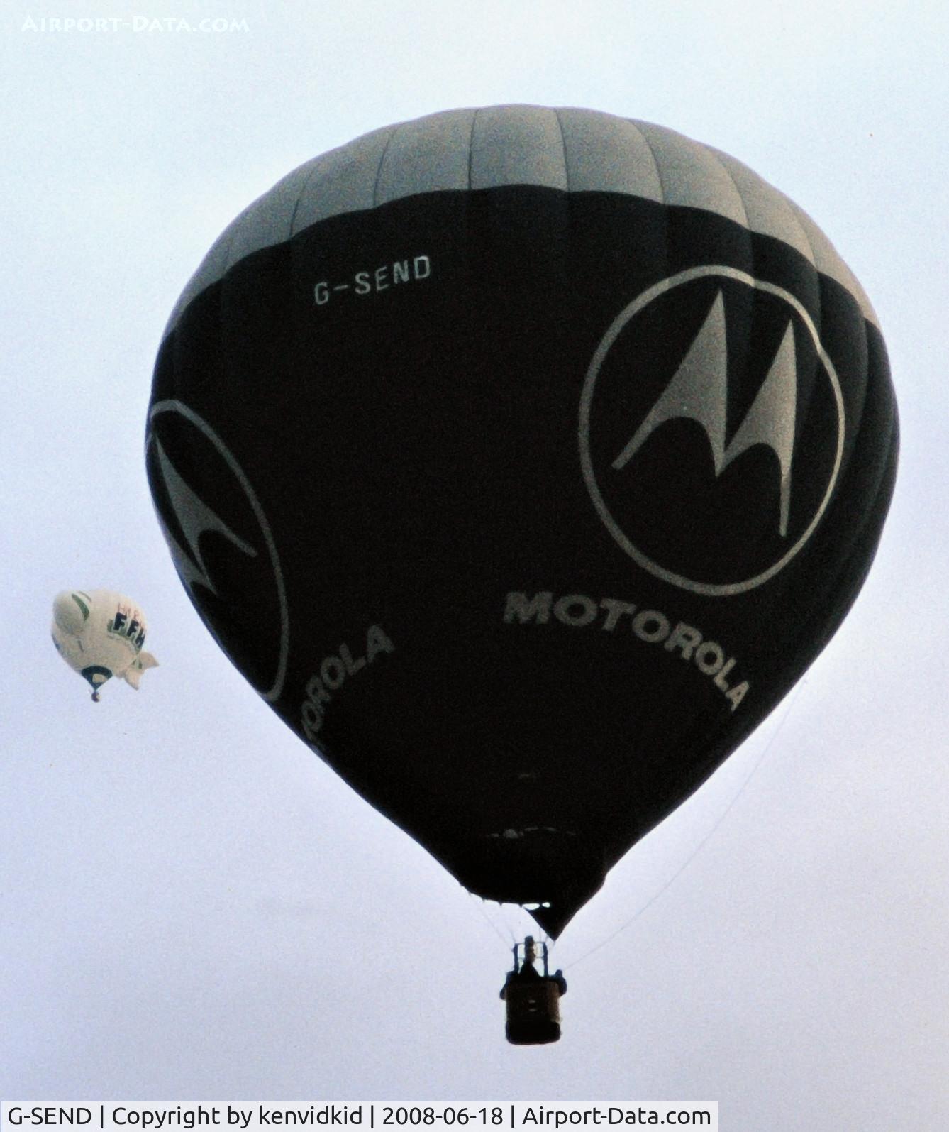 G-SEND, 1991 Thunder & Colt Colt 90A C/N 2100, Lifting off at the 1996 Albuquerque Balloon Fiesta.