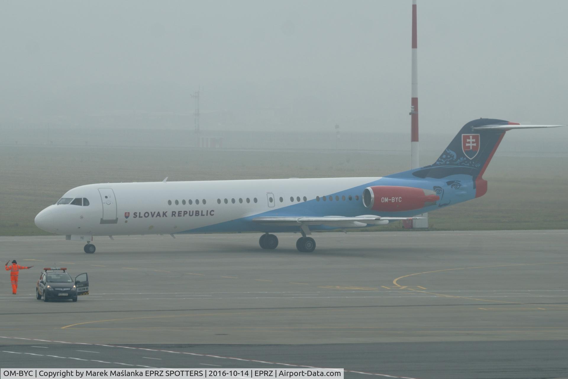 OM-BYC, 1991 Fokker 100 (F-28-0100) C/N 11368, OM-BYC Slovak Government Flying Service Fokker F100