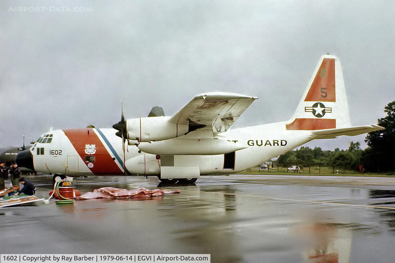 1602, Lockheed HC-130H Hercules C/N 382-4782, Lockheed HC-130H Hercules [4762] (United States Coast Guard) RAF Greenham Common~G 14/06/1979. From a slide.