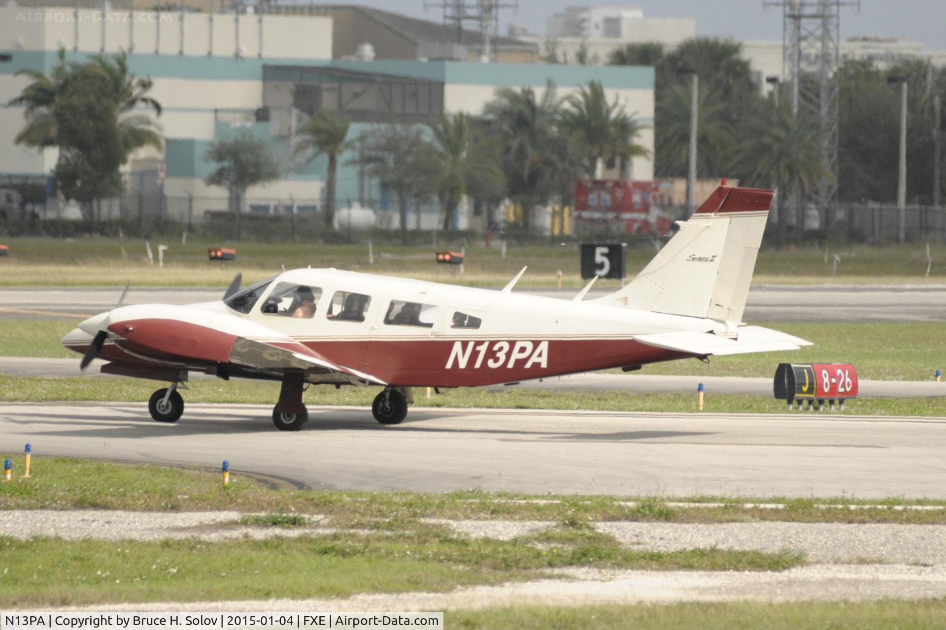 N13PA, 1975 Piper PA-34-200T Seneca II C/N 34-7570070, Ready for departure