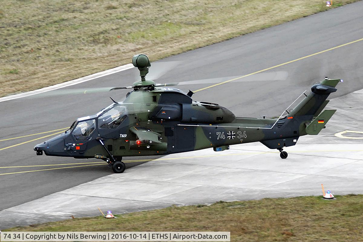 74 34, Eurocopter EC-665 Tiger UHT C/N 1034/UHT34, At Fassberg during ILÜ16