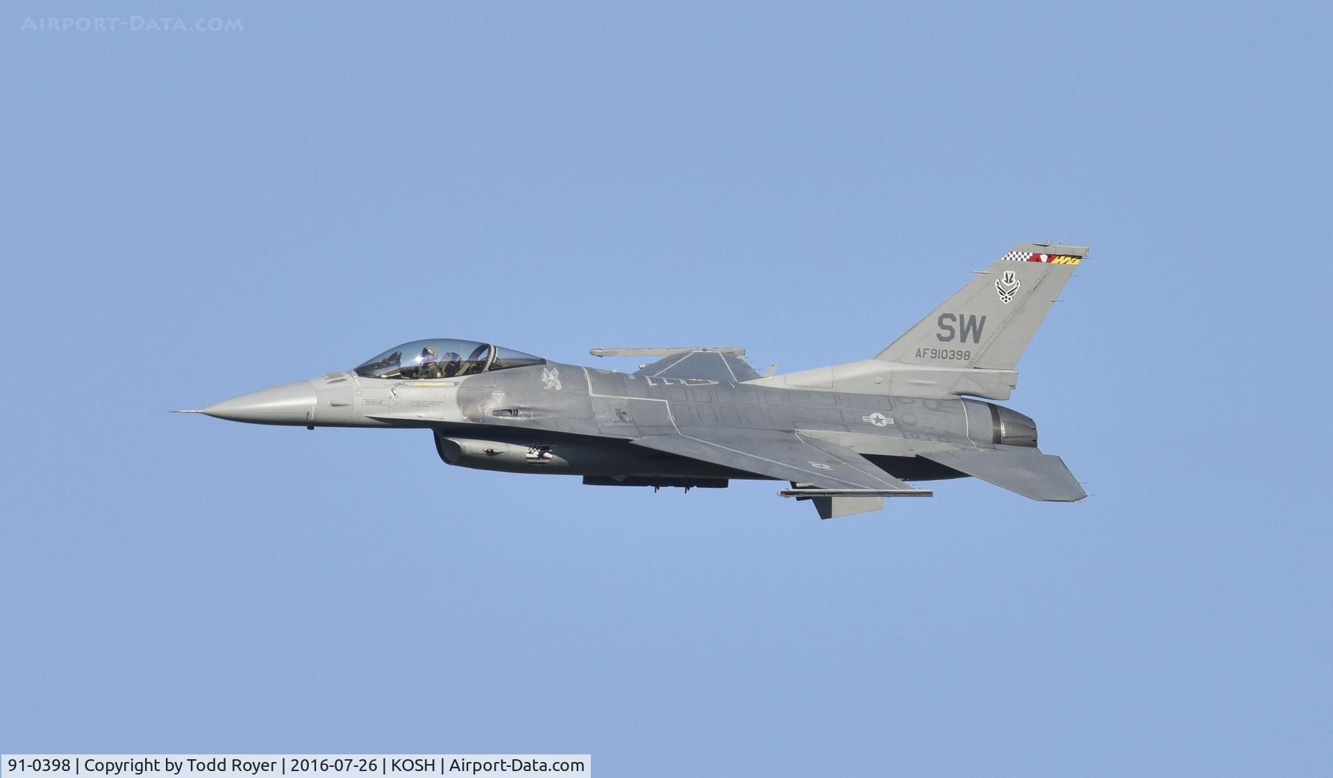 91-0398, 1993 General Dynamics F-16C Fighting Falcon C/N CC-86, Airventure 2016