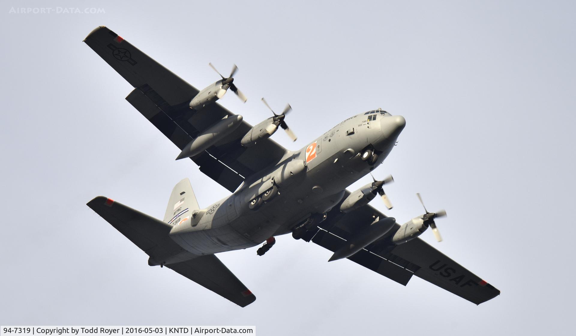 94-7319, Lockheed C-130H Hercules C/N 382-5395, Returning to NTD after a firefighting training mission