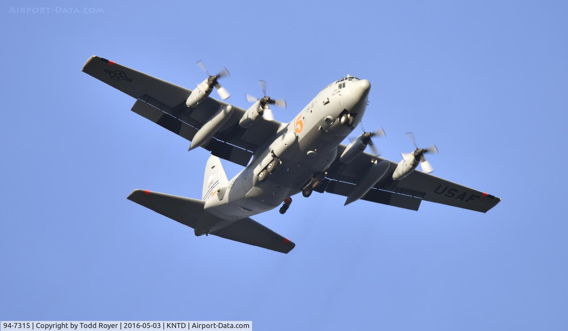 94-7315, Lockheed C-130H C/N 382-5389, Returning to NTD after a fire fighting training mission