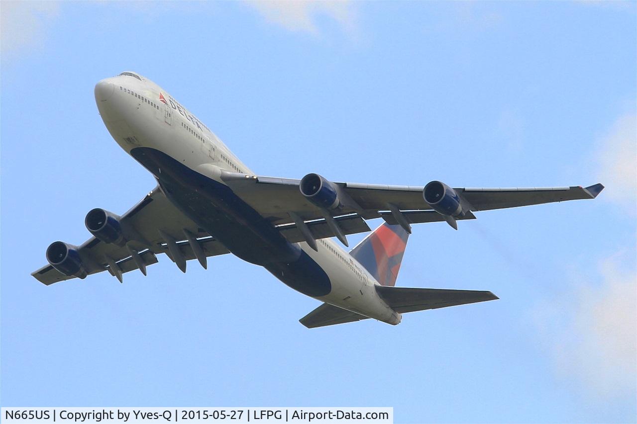 N665US, 1989 Boeing 747-451 C/N 23820, Boeing 747-451, Take off Rwy 27L, Roissy Charles De Gaulle Airport (LFPG-CDG)
