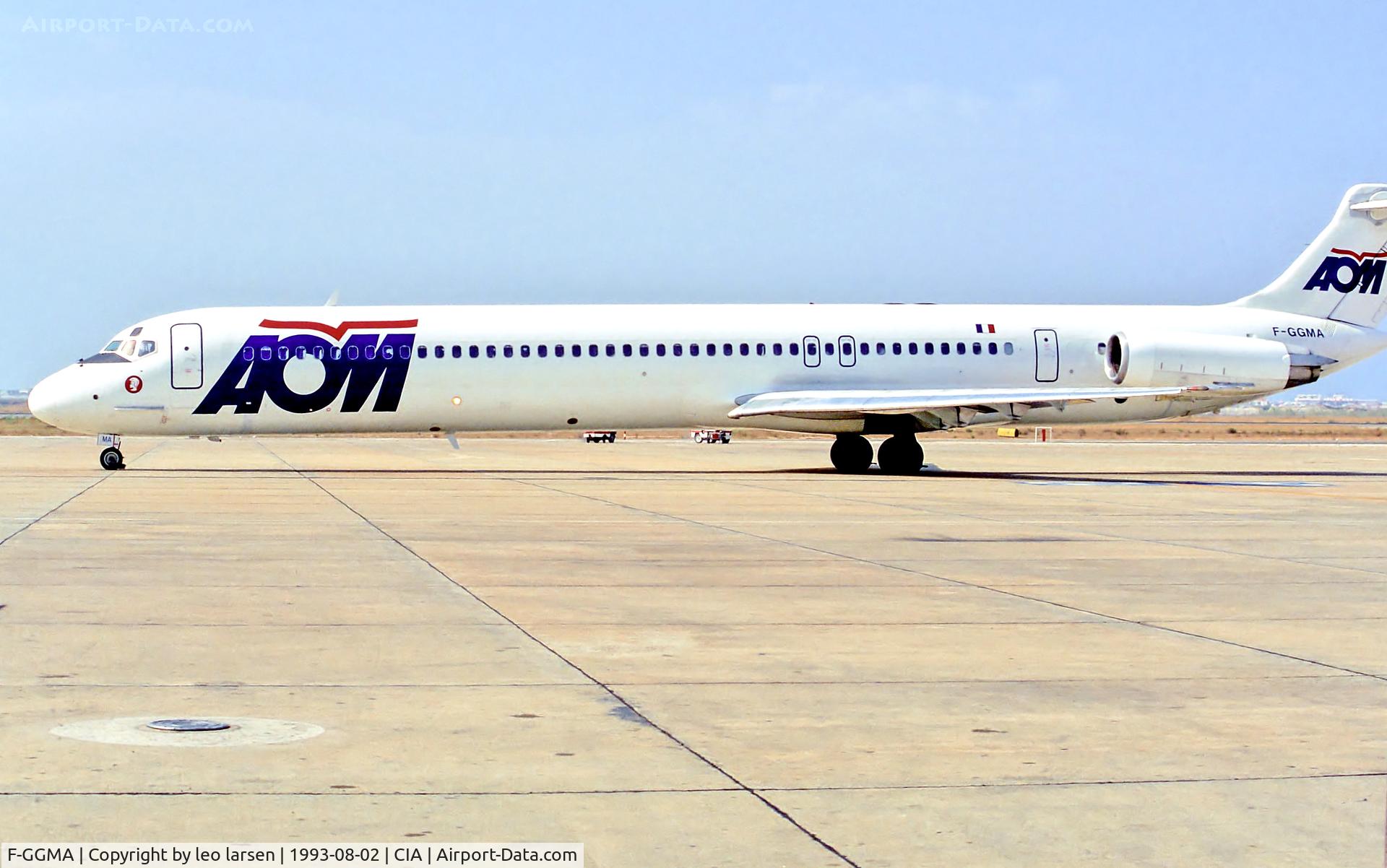 F-GGMA, 1986 McDonnell Douglas MD-83 (DC-9-83) C/N 49399, Rom Ciampino 2.8.93