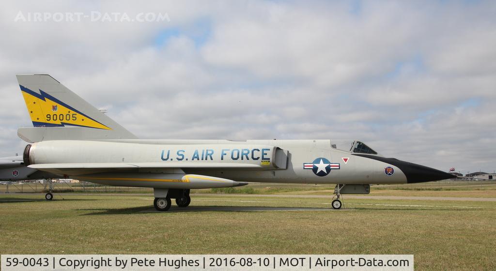 59-0043, 1959 Convair QF-106A Delta Dart C/N 8-24-172, Although marked as 59-0005, thanks to the museum curator I can confirm it is really 59-0043, no longer at Davis Monthan but on display at the superb Dakota Territory Air Museum at Minot, North Dakota
