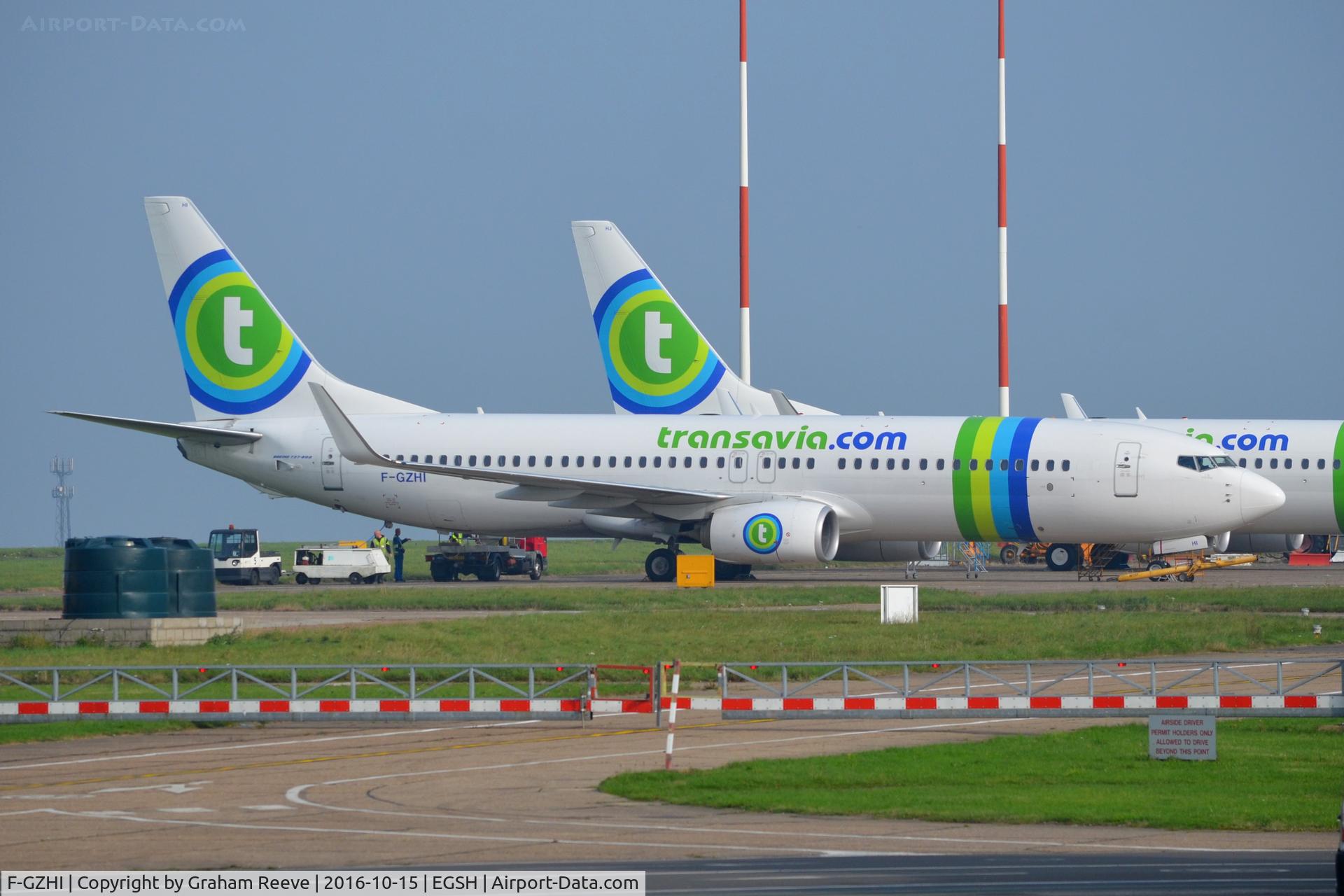 F-GZHI, 2013 Boeing 737-86J C/N 36120, Parked at Norwich.