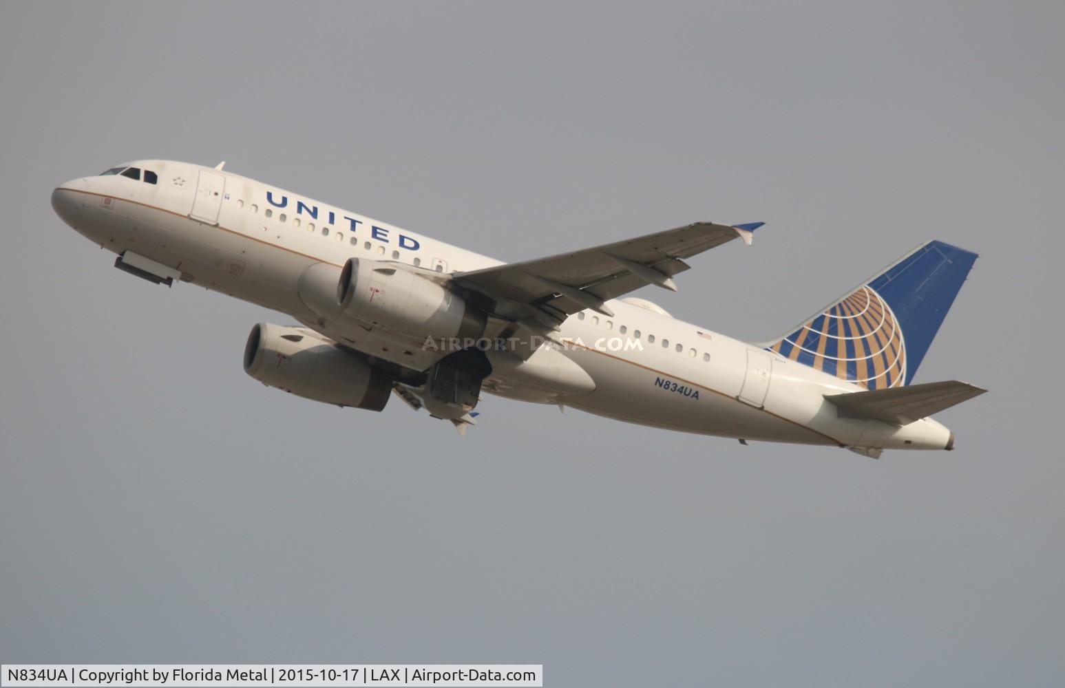 N834UA, 2001 Airbus A319-131 C/N 1420, United