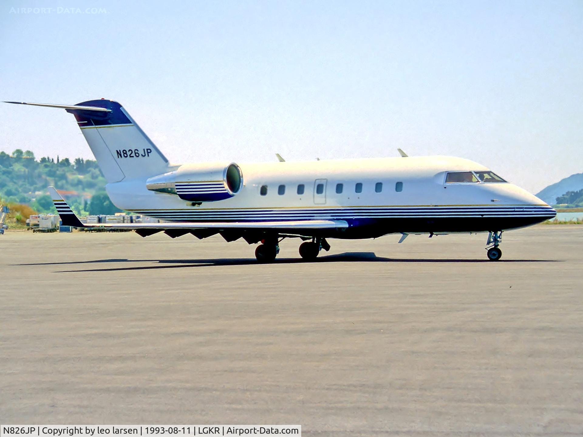 N826JP, 1989 Canadair Challenger 601-3A (CL-600-2B16) C/N 5050, Corfu 11.8.93