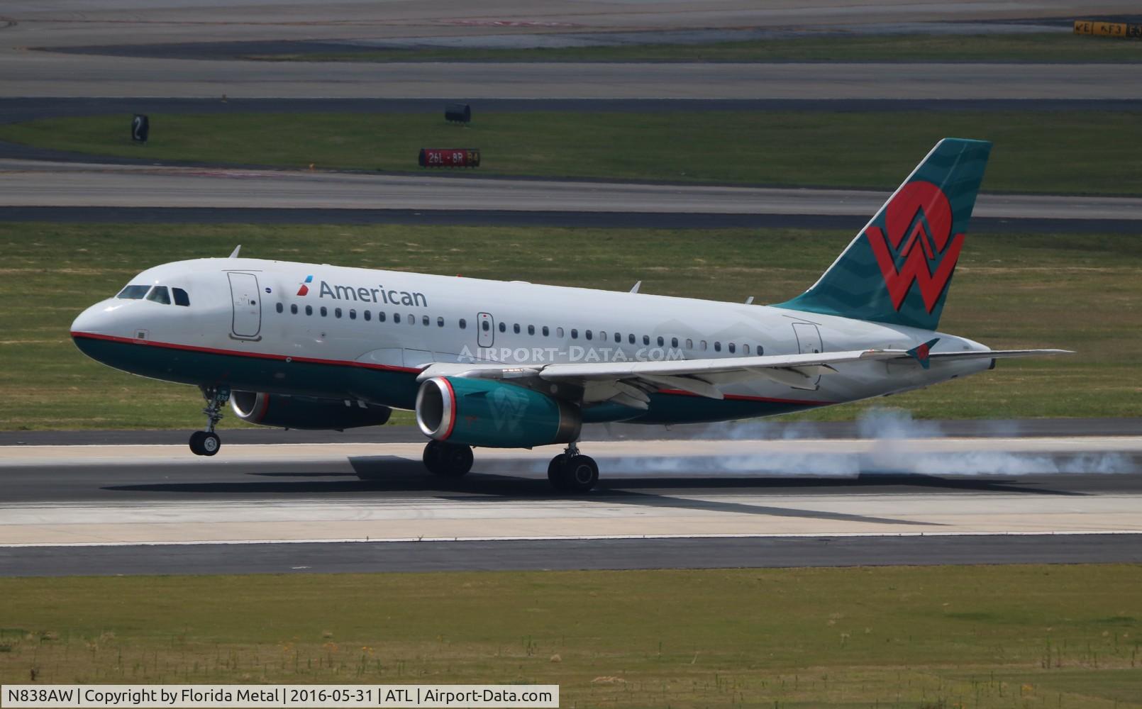 N838AW, 2005 Airbus A319-132 C/N 2615, American Airlines America West heritage