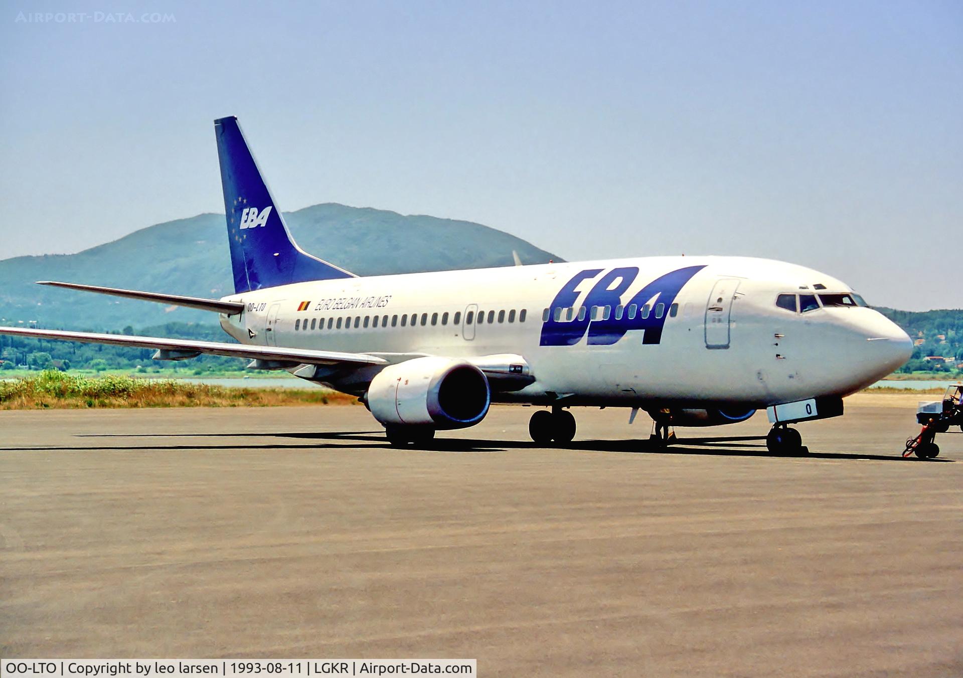 OO-LTO, 1991 Boeing 737-33A C/N 25011, Corfu 11.8.93