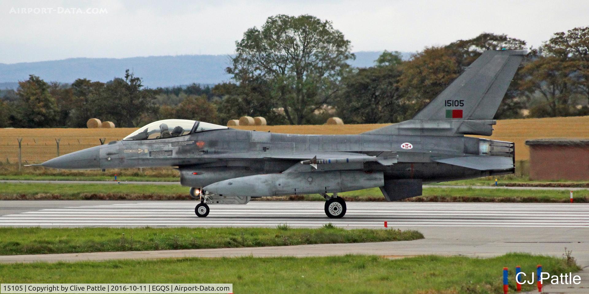15105, Lockheed F-16AM Fighting Falcon C/N AA-5, Portugese AF action at RAF Lossiemouth EGQS during Exercise Joint Warrior 16-2