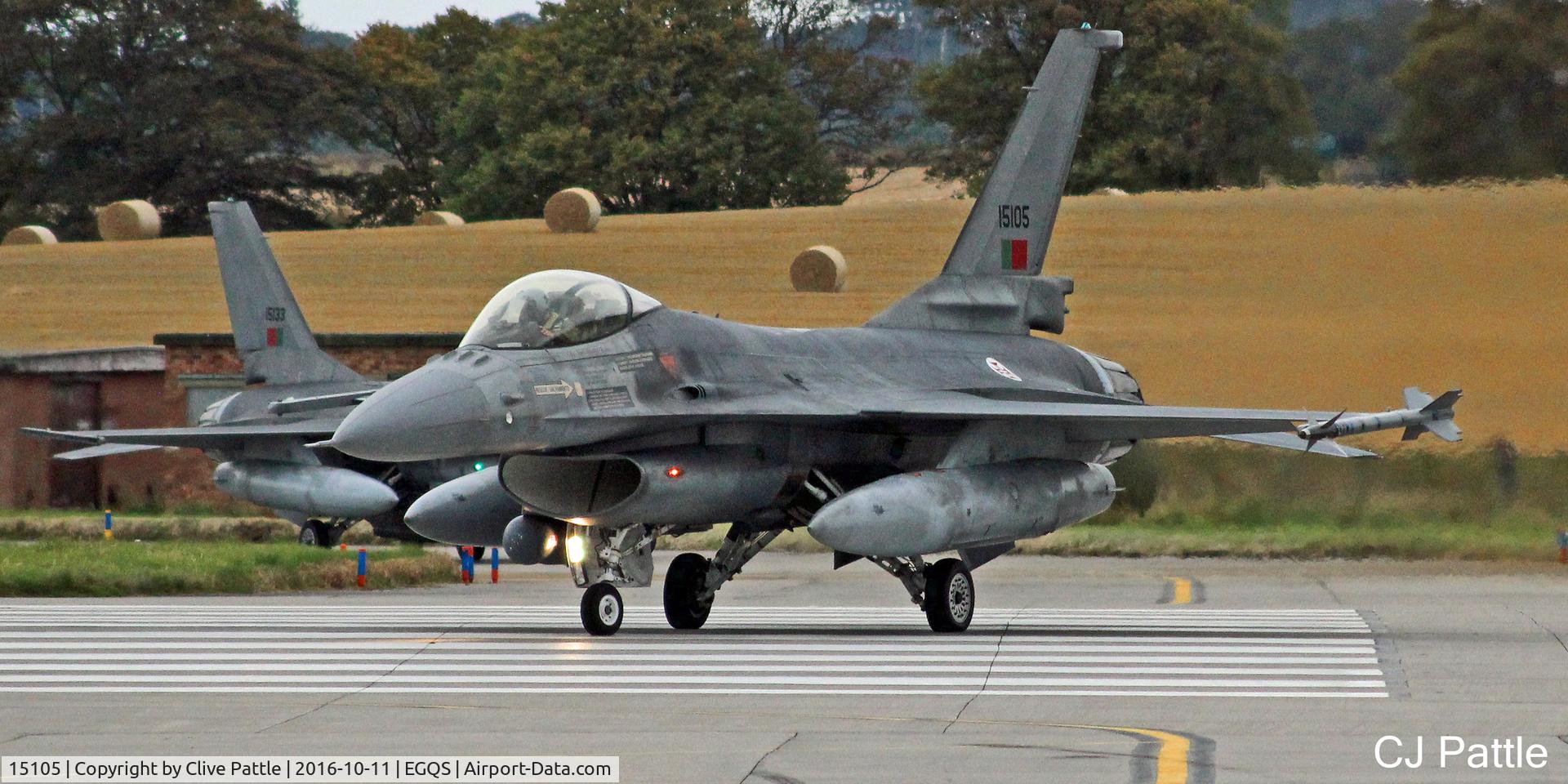 15105, Lockheed F-16AM Fighting Falcon C/N AA-5, Portugese AF action at RAF Lossiemouth EGQS during Exercise Joint Warrior 16-2