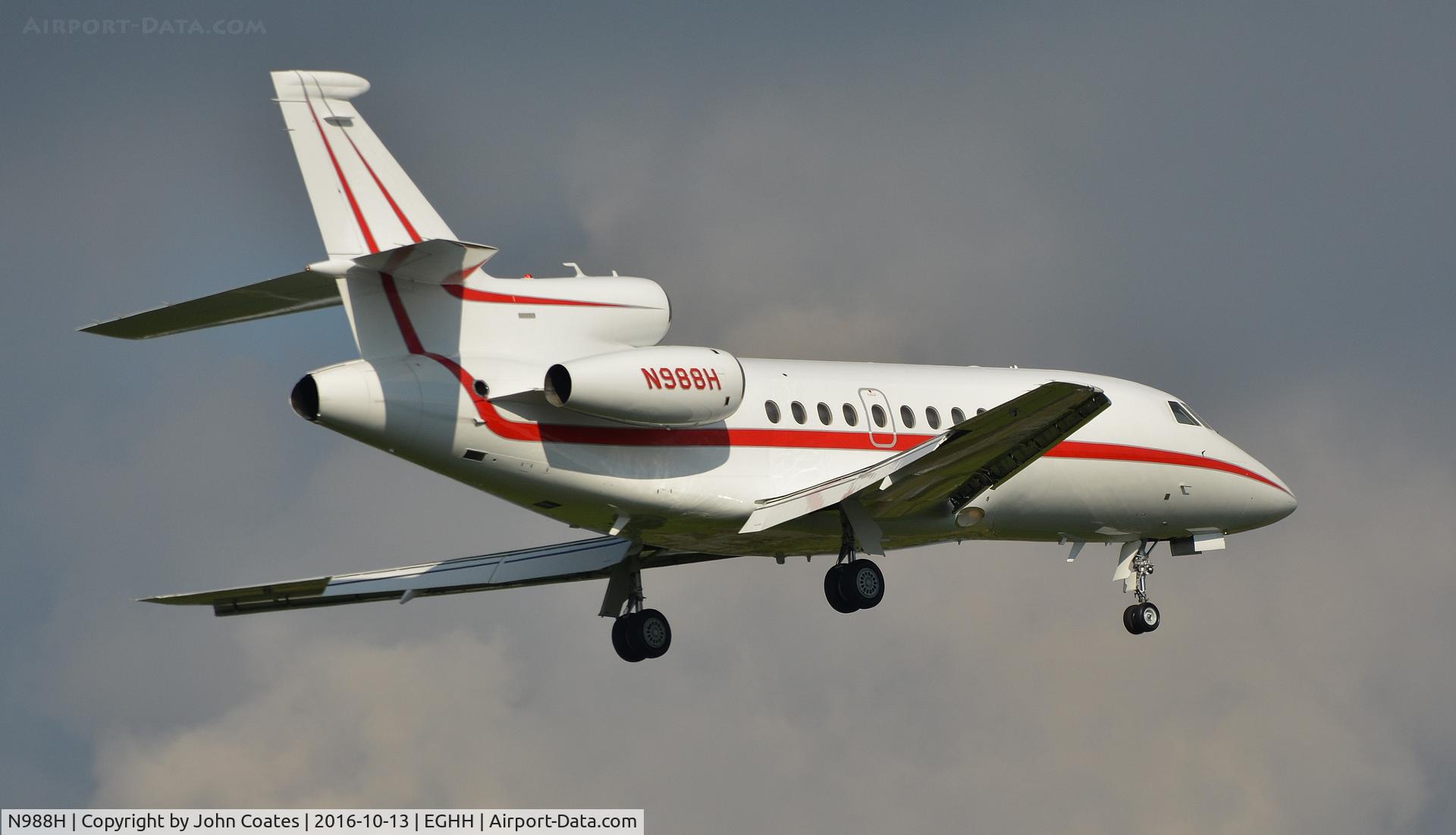 N988H, 2003 Dassault Falcon 900EX C/N 125, About to touchdown 08