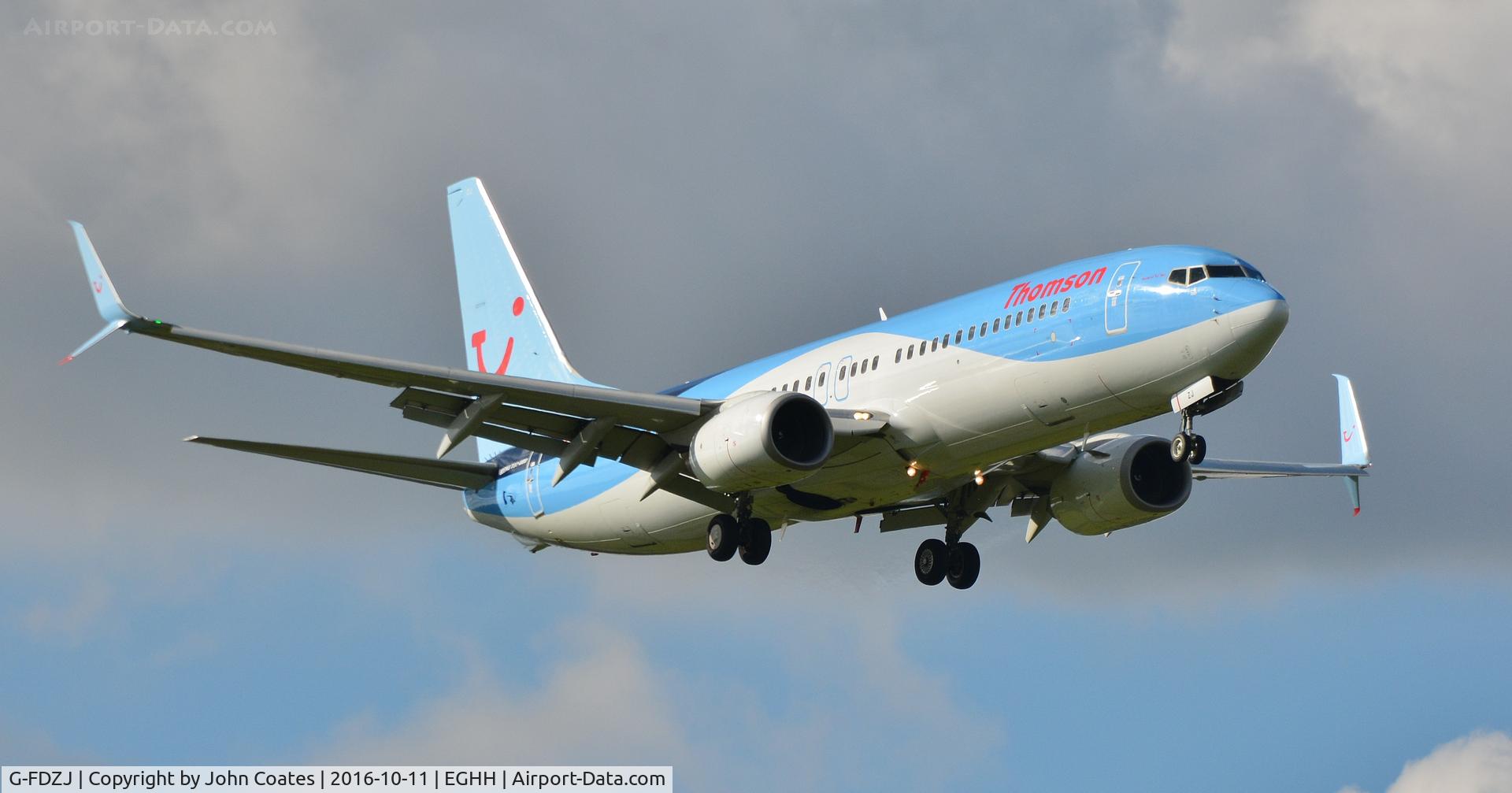 G-FDZJ, 2007 Boeing 737-8K5 C/N 34690, Resident arriving on 08