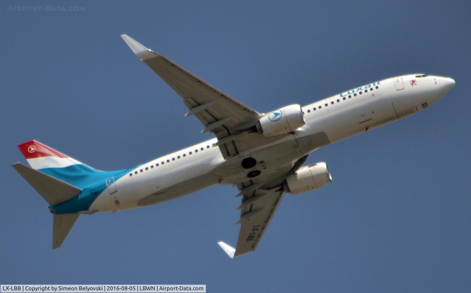 LX-LBB, 2015 Boeing 737-86J C/N 36875, Taking off from Varna Airport RWY09