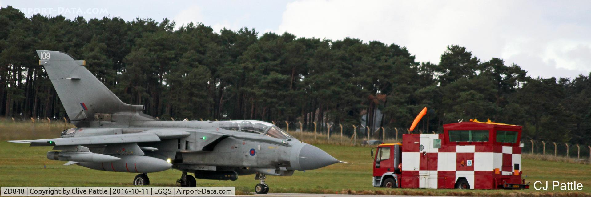 ZD848, 1985 Panavia Tornado GR.4 C/N 441/BS146/3201, Coded '109' at its home base of RAF Lossiemouth EGQS during Exercise Joint Warrior 16-2