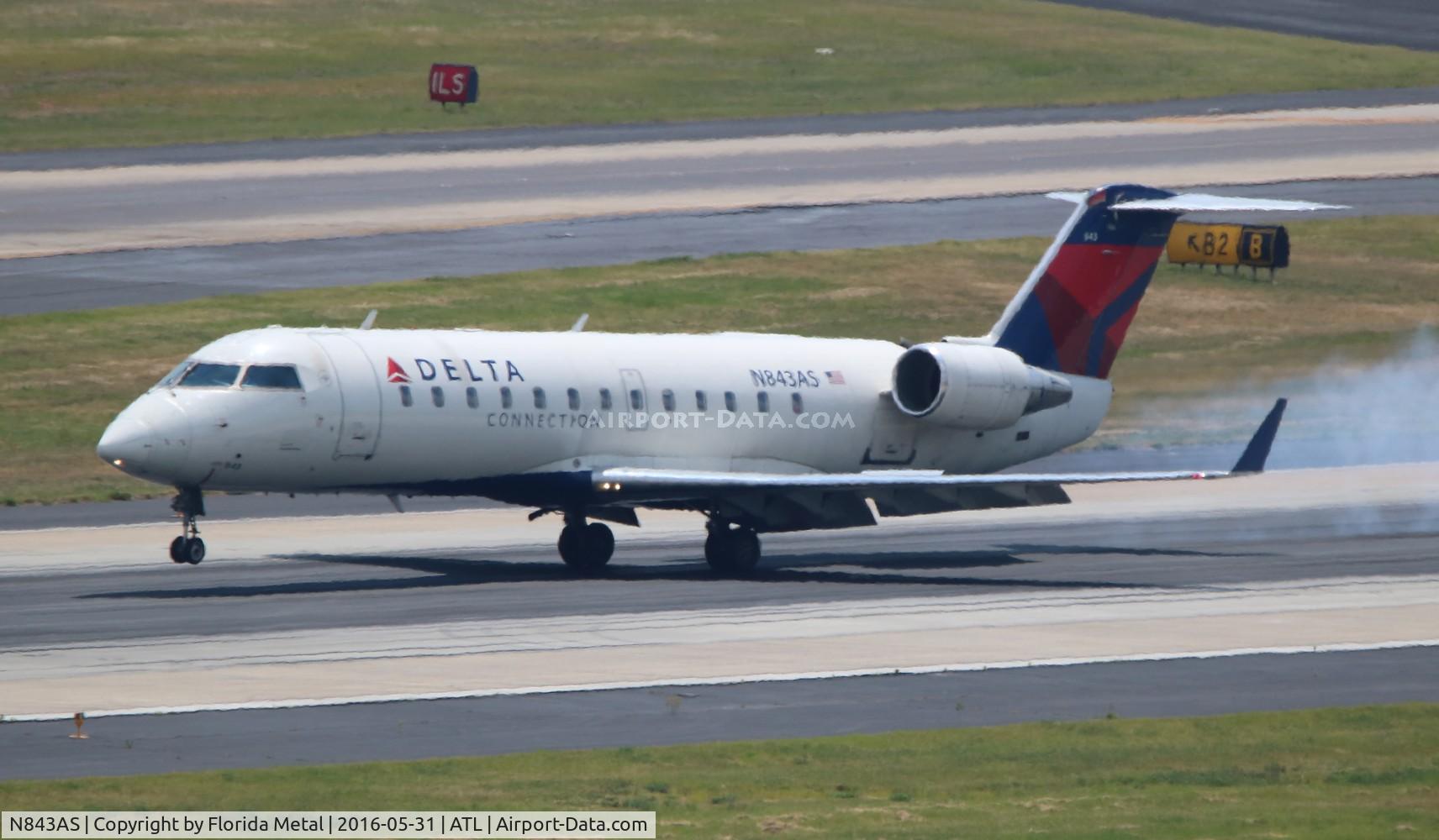 N843AS, 1999 Bombardier CRJ-200ER (CL-600-2B19) C/N 7310, Delta Connection