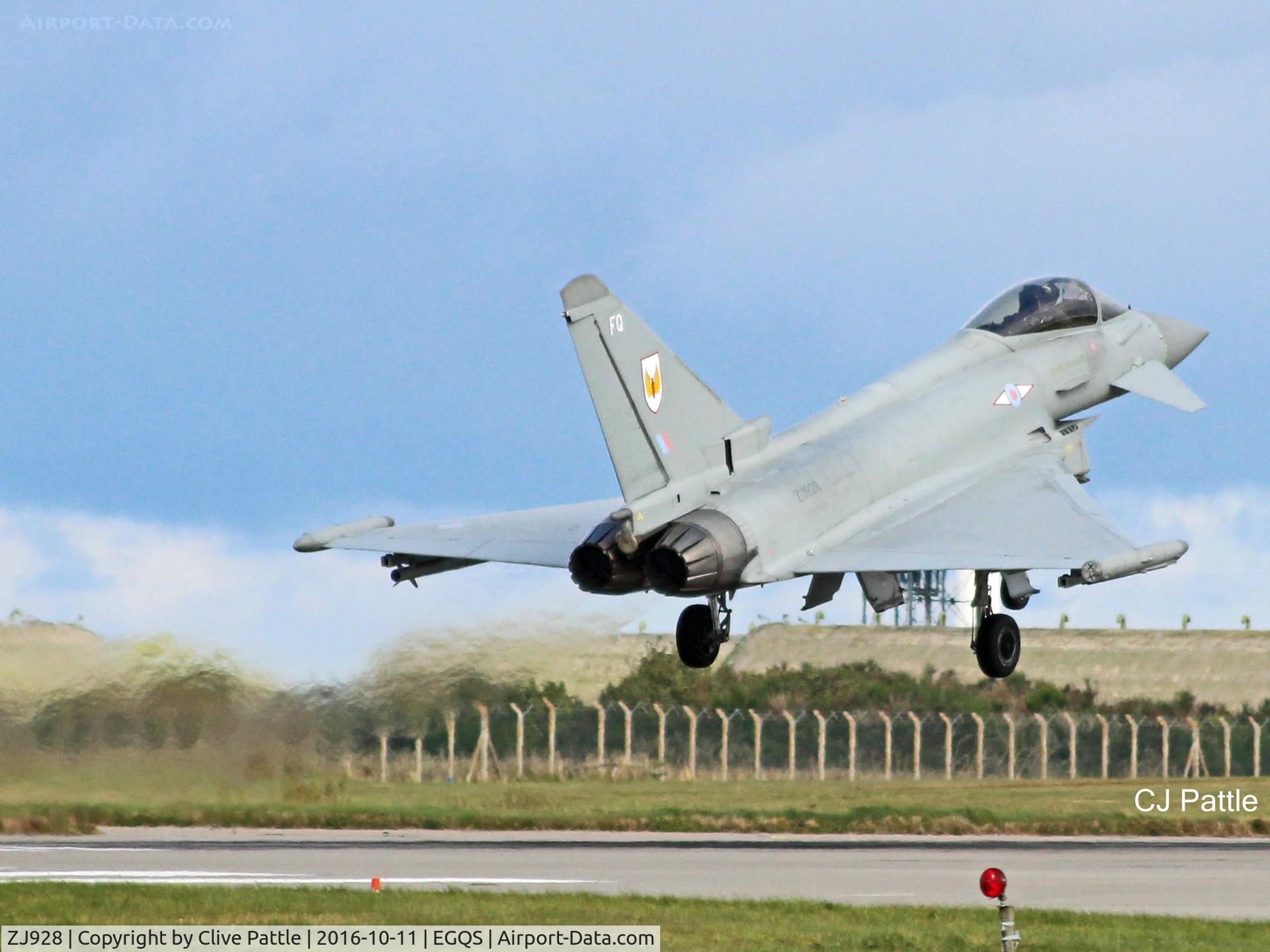 ZJ928, 2006 Eurofighter EF-2000 Typhoon FGR4 C/N 0094/BS019, Coded 'FQ' with 1 Sqn RAF at its home base of RAF Lossiemouth EGQS during Exercise Joint Warrior 16-2