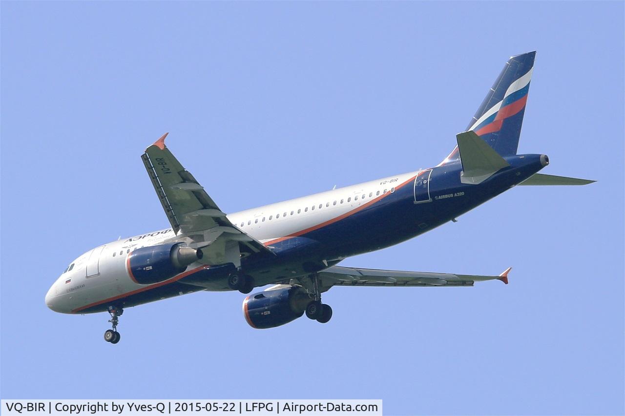 VQ-BIR, 2011 Airbus A320-214 C/N 4625, Airbus A320-214, On final rwy 27R, Roissy Charles De Gaulle Airport (LFPG-CDG)