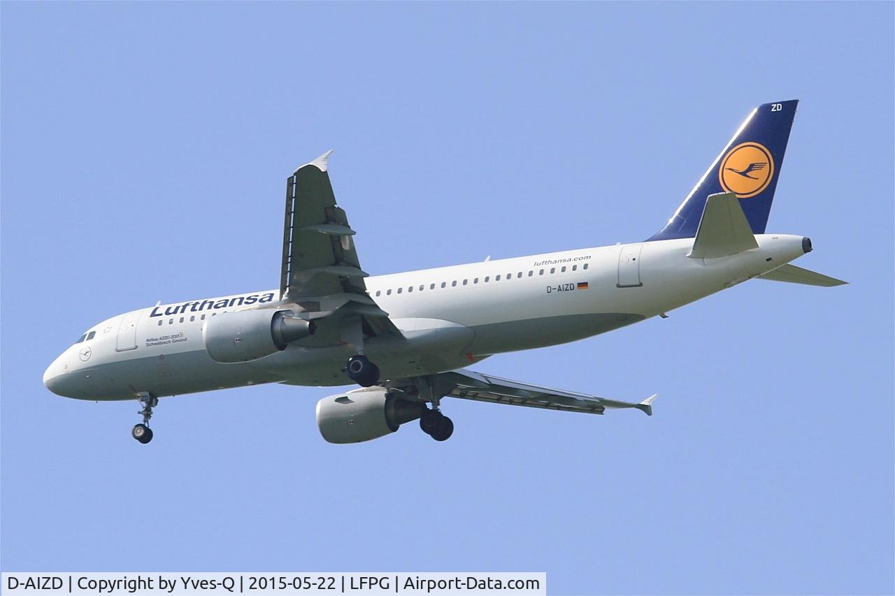 D-AIZD, 2010 Airbus A320-214 C/N 4191, Airbus A320-214, On final rwy 27R, Roissy Charles De Gaulle Airport (LFPG-CDG)