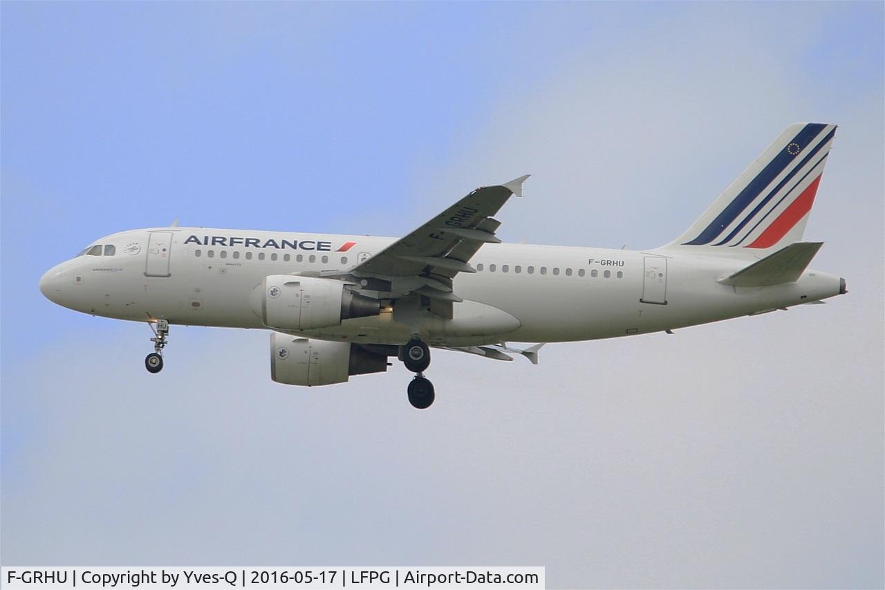 F-GRHU, 2001 Airbus A319-111 C/N 1471, Airbus A319-111, On final rwy 27R, Roissy Charles De Gaulle Airport (LFPG-CDG)
