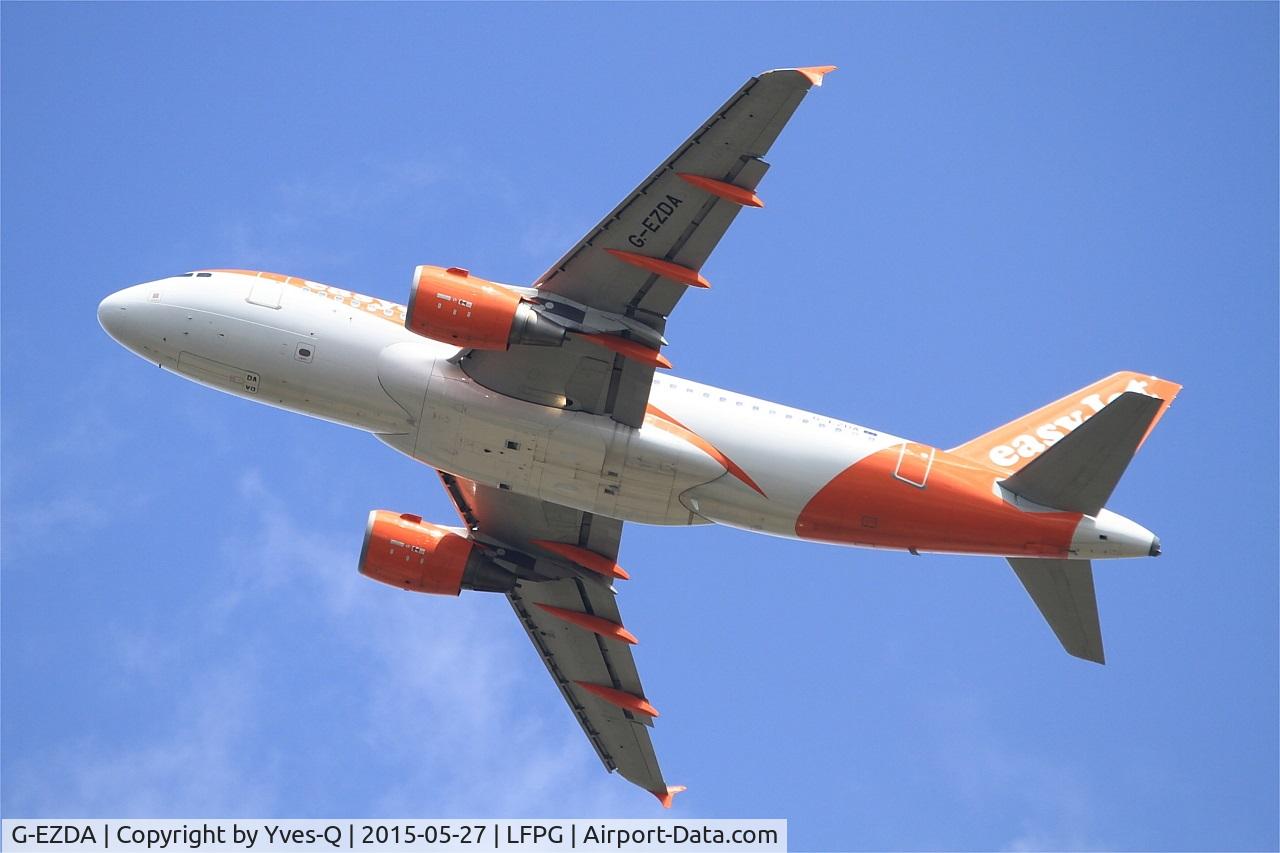 G-EZDA, 2008 Airbus A319-111 C/N 3413, Airbus A319-111, Take off rwy 27L, Roissy Charles De Gaulle airport (LFPG-CDG)