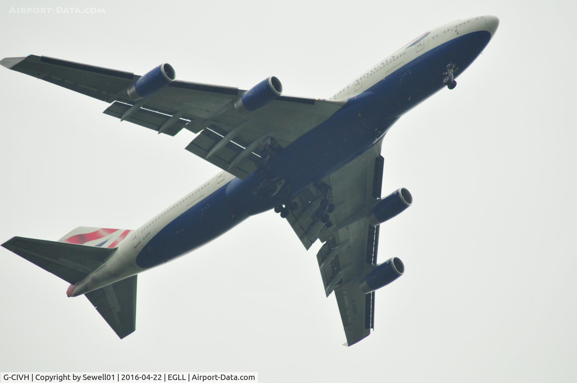 G-CIVH, 1996 Boeing 747-436 C/N 25809, Leaving LHR